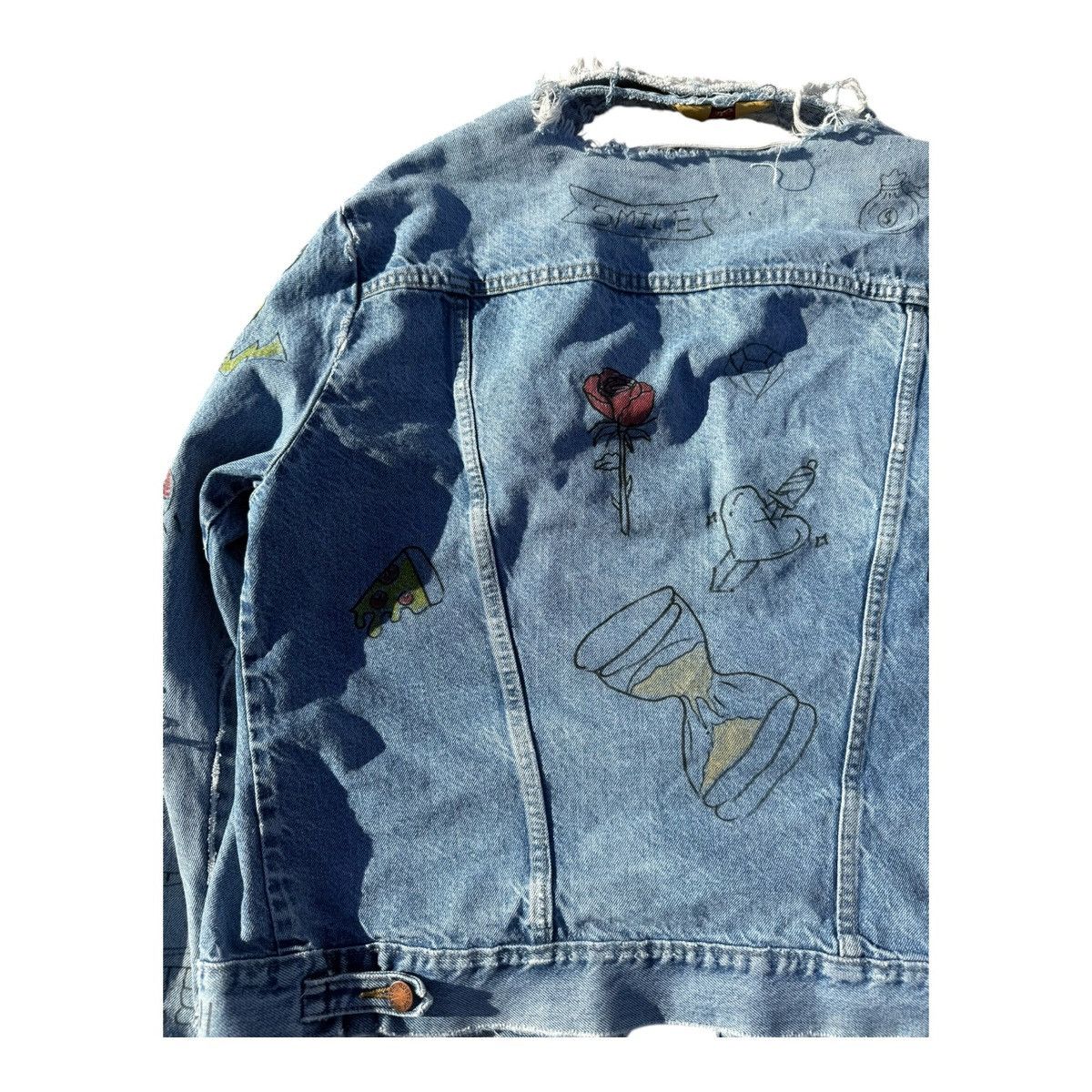 Rustler Rustler XL Custom Hand Painted Distressed Denim Jacket Size US XL / EU 56 / 4 - 9 Thumbnail