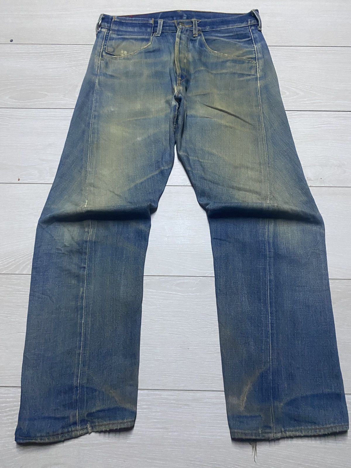 Levi's Vintage Levis Engineered Mud Wash Distressed Twist Leg Jeans Size US 31 - 1 Thumbnail