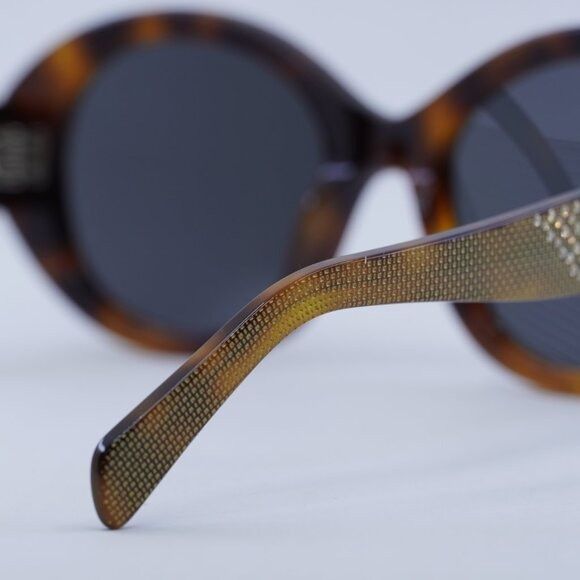 Celine Celine CL4240IS 53A Sunglasses Shiny Havana with Gold Studs Size ONE SIZE - 7 Thumbnail