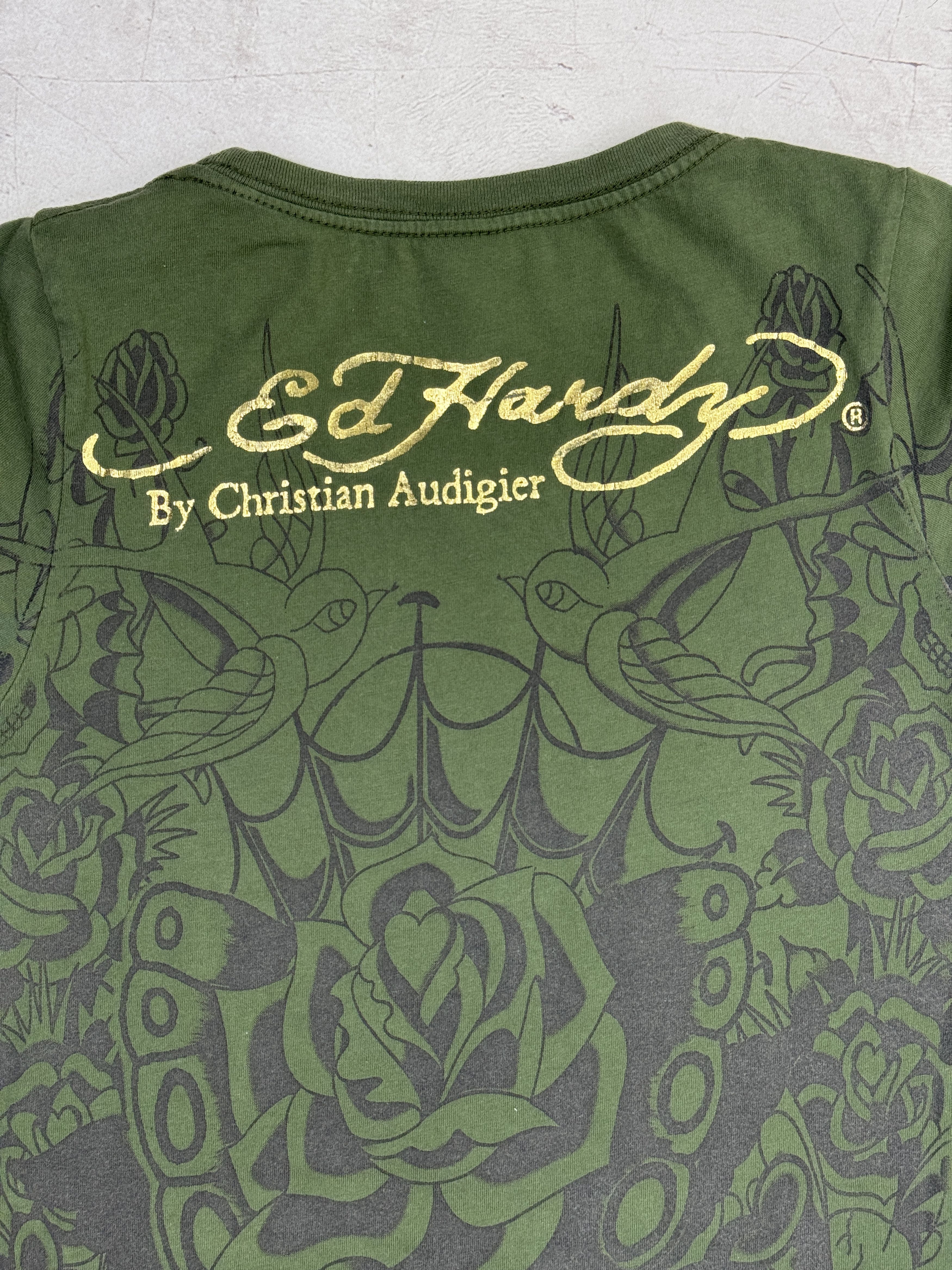 Christian Audigier × Ed Hardy Ed Hardy Mini Dress Tunica Love and Roses Skull & Bird Size S / US 4 / IT 40 - 19 Thumbnail