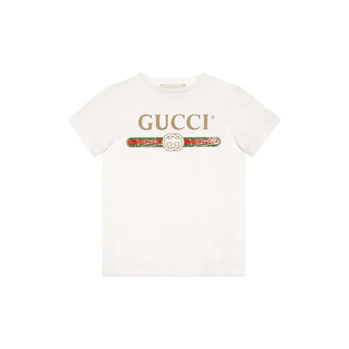 Gucci Vintage Logo Printed Kids T-Shirt