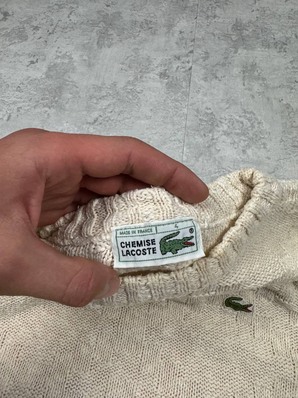 Lacoste Vintage Lacoste Beige Sweater Size 4 Size US M / EU 48-50 / 2 - 8 Thumbnail