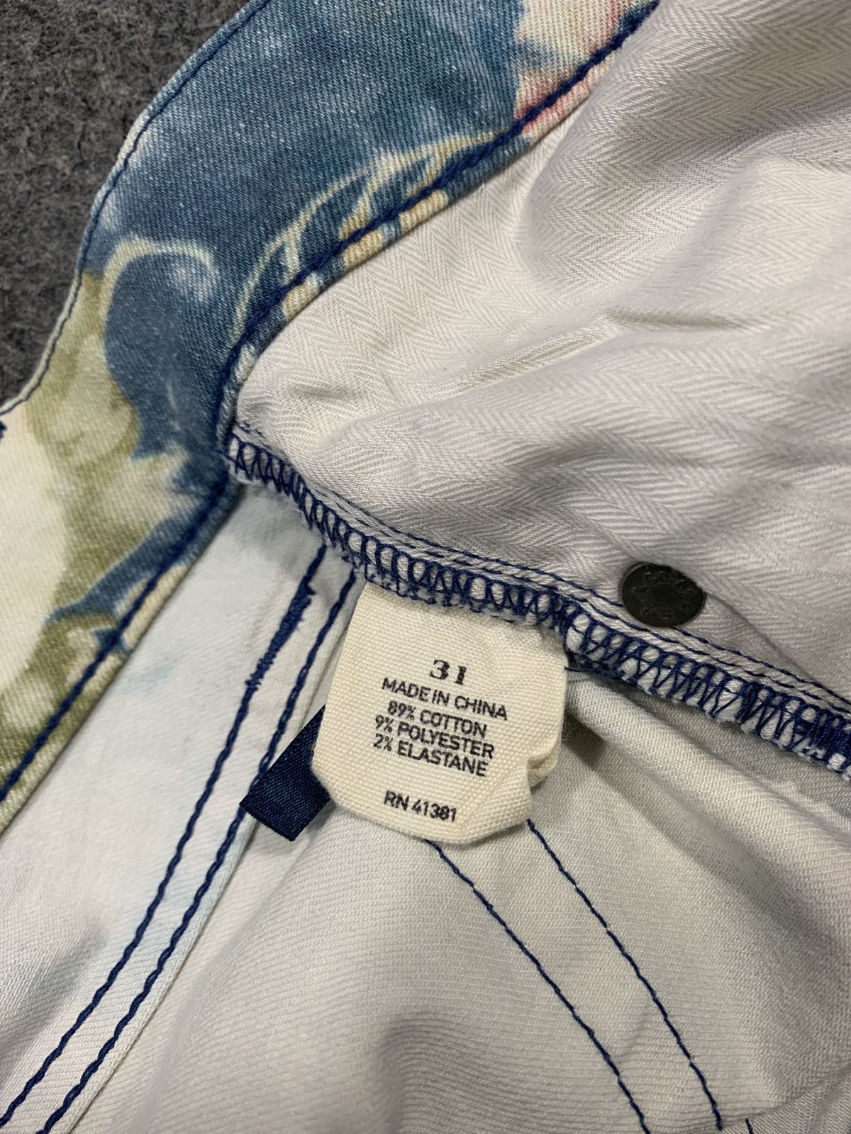 Polo Ralph Lauren 90s Polo Ralph Lauren Tompkins Skinny Floral Indigo Denim Size 32" / US 10 / IT 46 - 9 Thumbnail