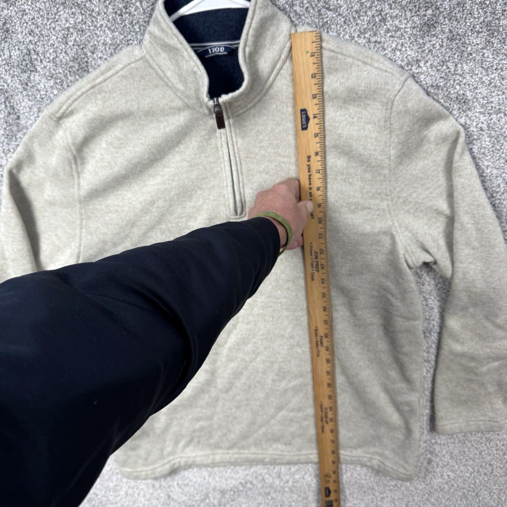 Izod IZOD 1/4 Zip Pullover Sweater XL Classic Preppy Dad Grandpa Golf Light Academia Men Knit Fleece Gray Size US XL / EU 56 / 4 - 2 Thumbnail