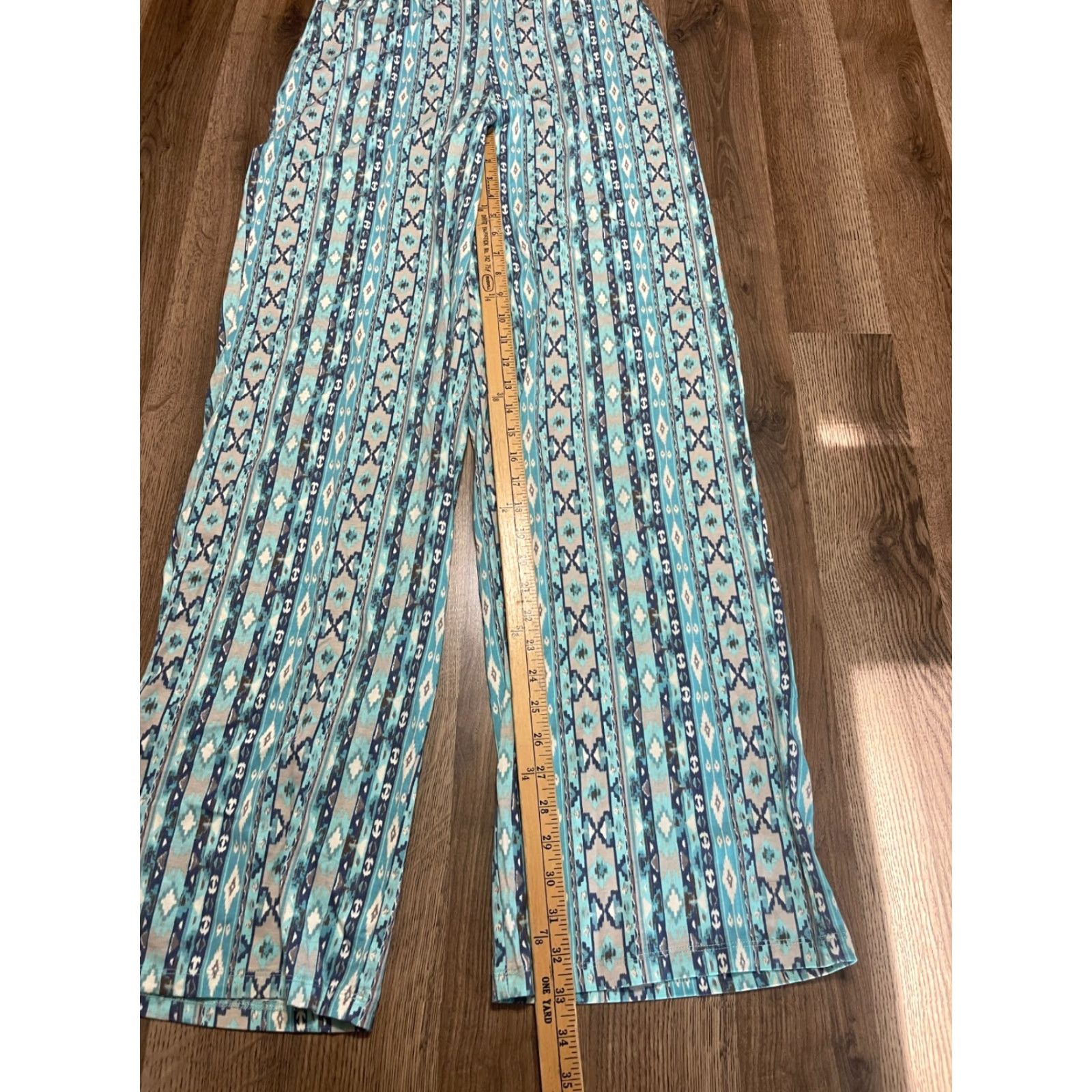Vintage D&Co. Pants Women's XS Tall Blue Ankle Aztec Western Size 26" / US 2 / IT 38 - 5 Thumbnail