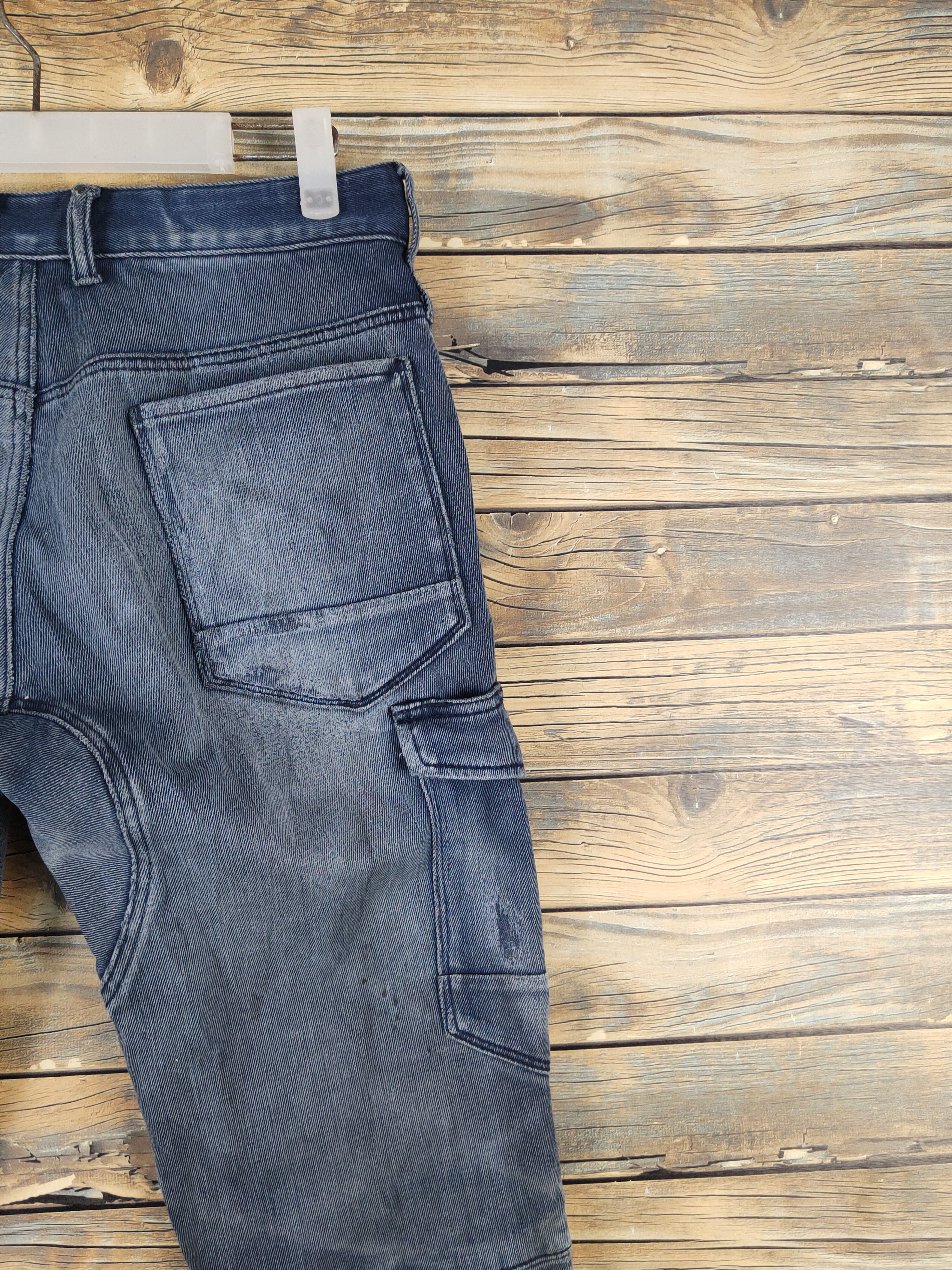 Japanese Brand Hop-Scot Dark Blue Faded Distressed Ripped Jeans #W1983 Size US 30 / EU 46 - 11 Thumbnail