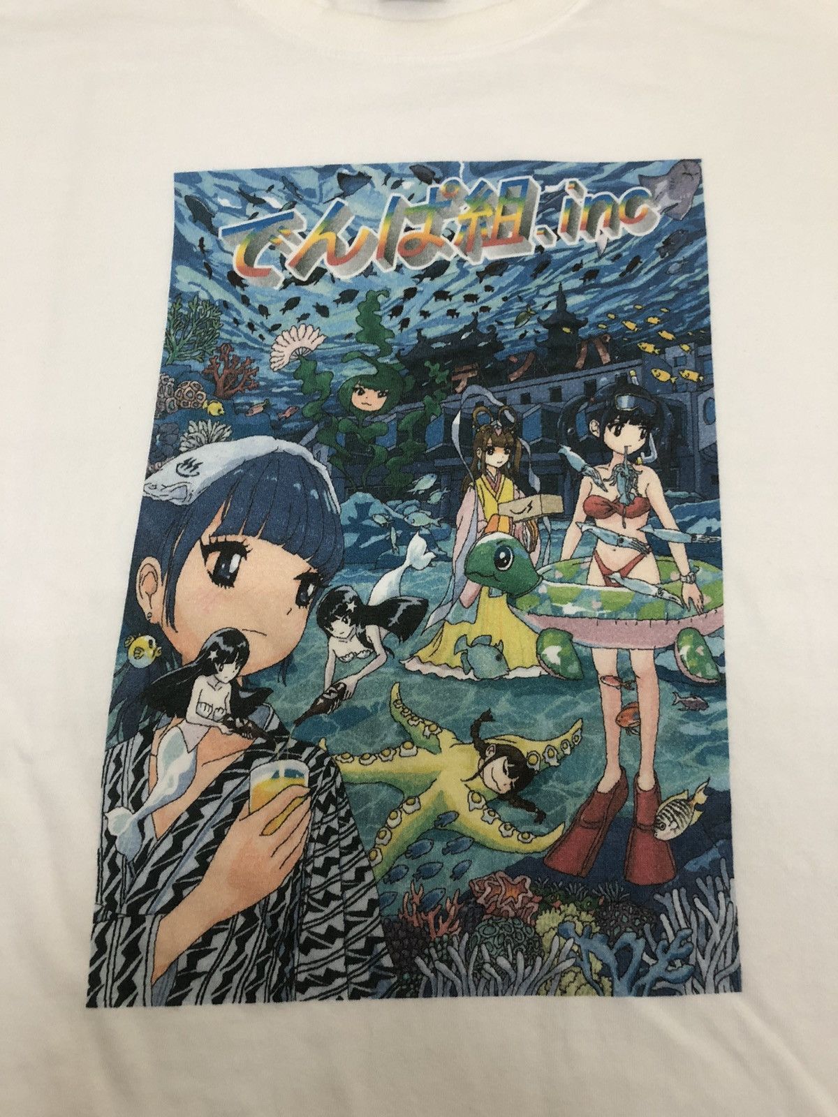Anime × Band Tees × Japanese Brand JPOP 🔥 DENPAGUMI INC BON DE FESTA ANIME GRAPHICAL PROMO TEE Size US L / EU 52-54 / 3 - 6 Thumbnail