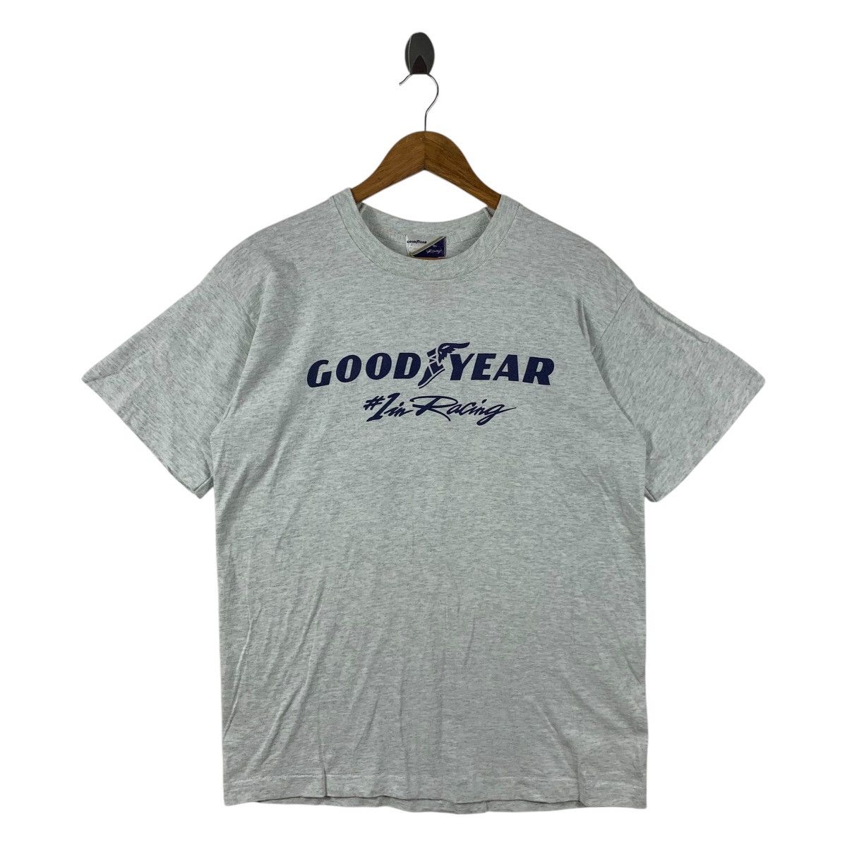 Japanese Brand Vintage GOODYEAR 1 in racing grey tee Size US L / EU 52-54 / 3 - 1 Thumbnail