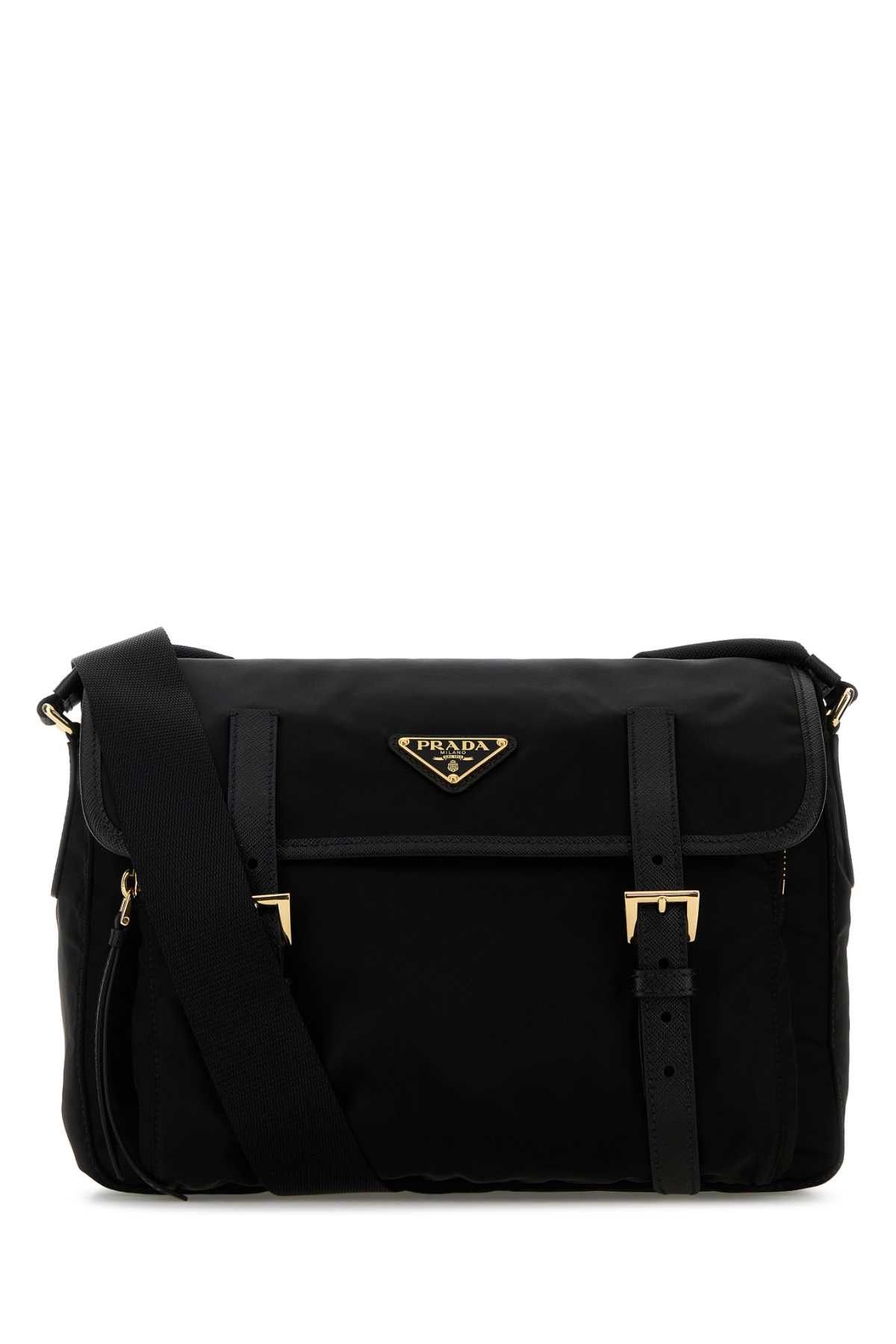 Black Canvas Crossbody Bag