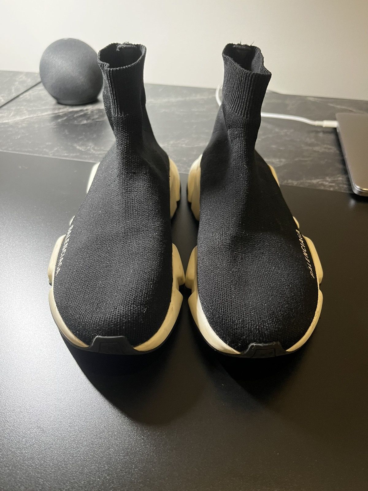 Balenciaga Balenciaga Speed 2.0 Sneakers White/Black Size US 6 / IT 36 - 4 Thumbnail