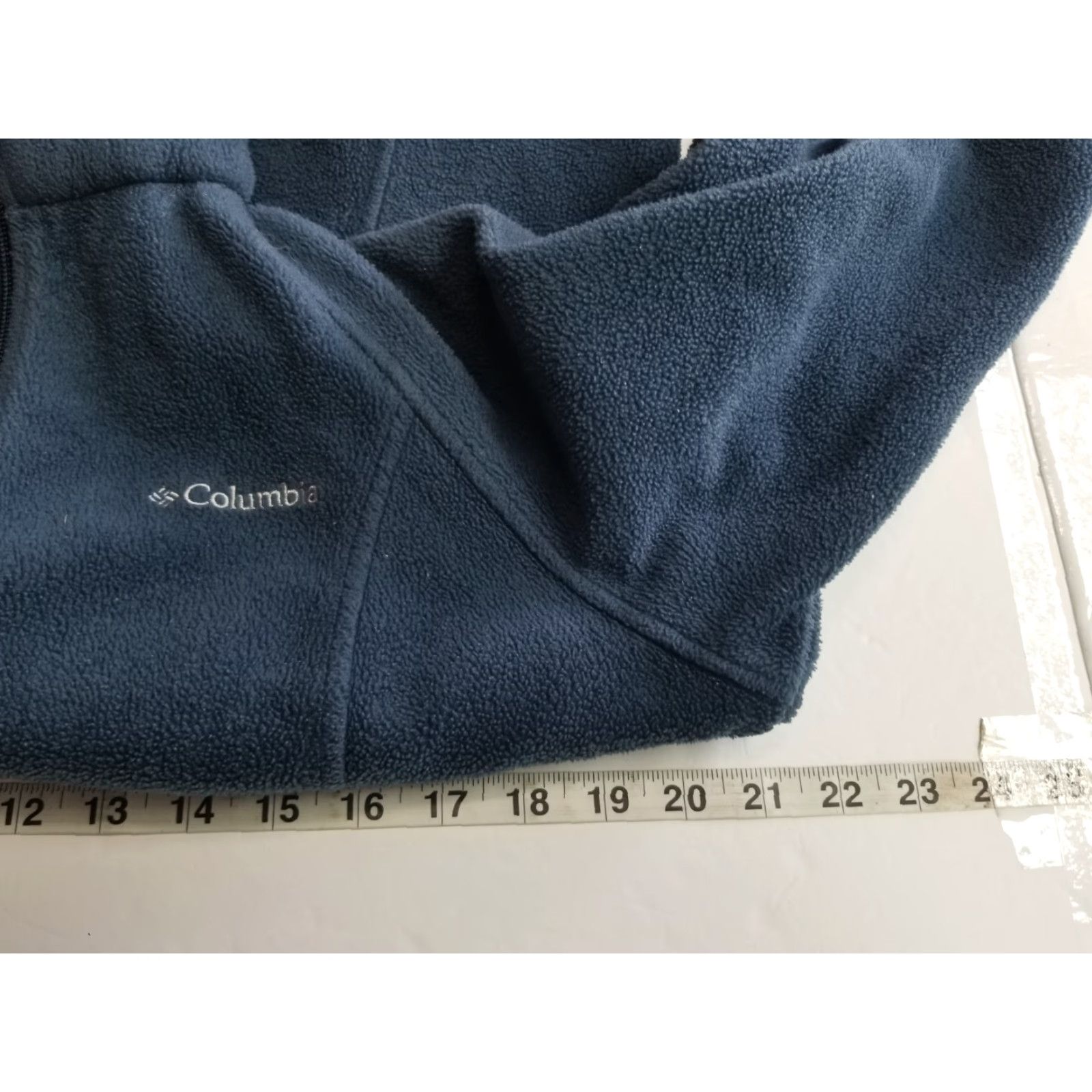 Vintage Columbia Womens M Blue Fleece Long Sleeve Mock Neck Zip Jacket - Regular Fit, Embroidered Logo, Full Zip, Casual Outerwear, - Womens Size M / US 6-8 / IT 42-44 - 4 Thumbnail