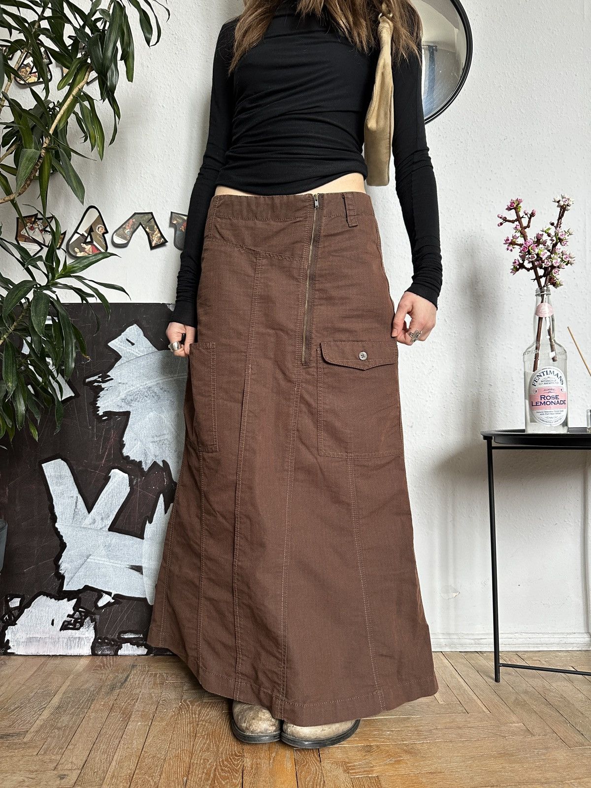Japanese Brand × Seditionaries × Vintage Vintage Sandwich Asymmetrical Pocket Maxi Skirt 00s Size 26" / US 2 / IT 38 - 5 Thumbnail