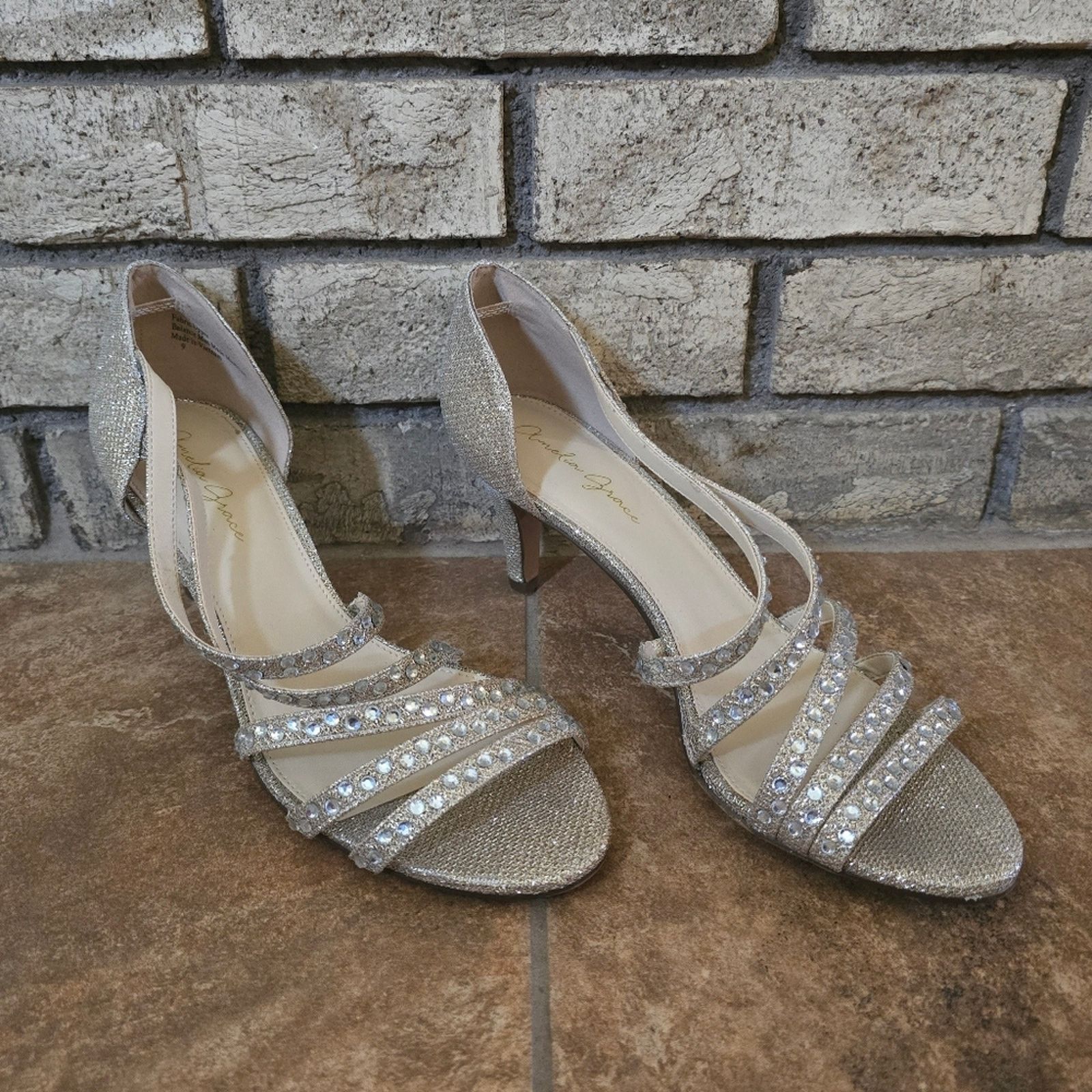 Other Gold | AMELIA GRACE | Calina Kitten Heels Size US 9 / IT 39 - 2 Thumbnail