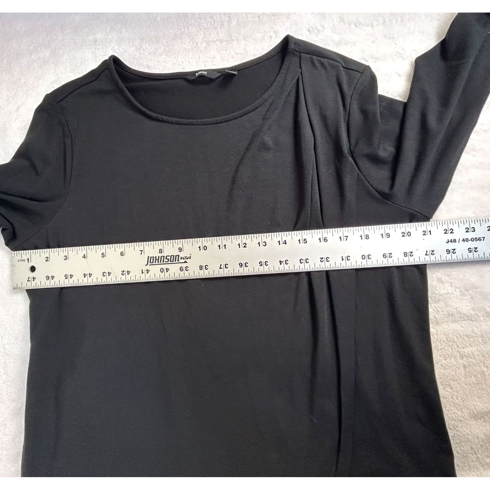 Vintage Betabrand Womens Black Asymmetrical Hem Long Sleeve Tunic Top XL Stretch Casual Shirt Mens? Size XL / US 12-14 / IT 48-50 - 5 Thumbnail