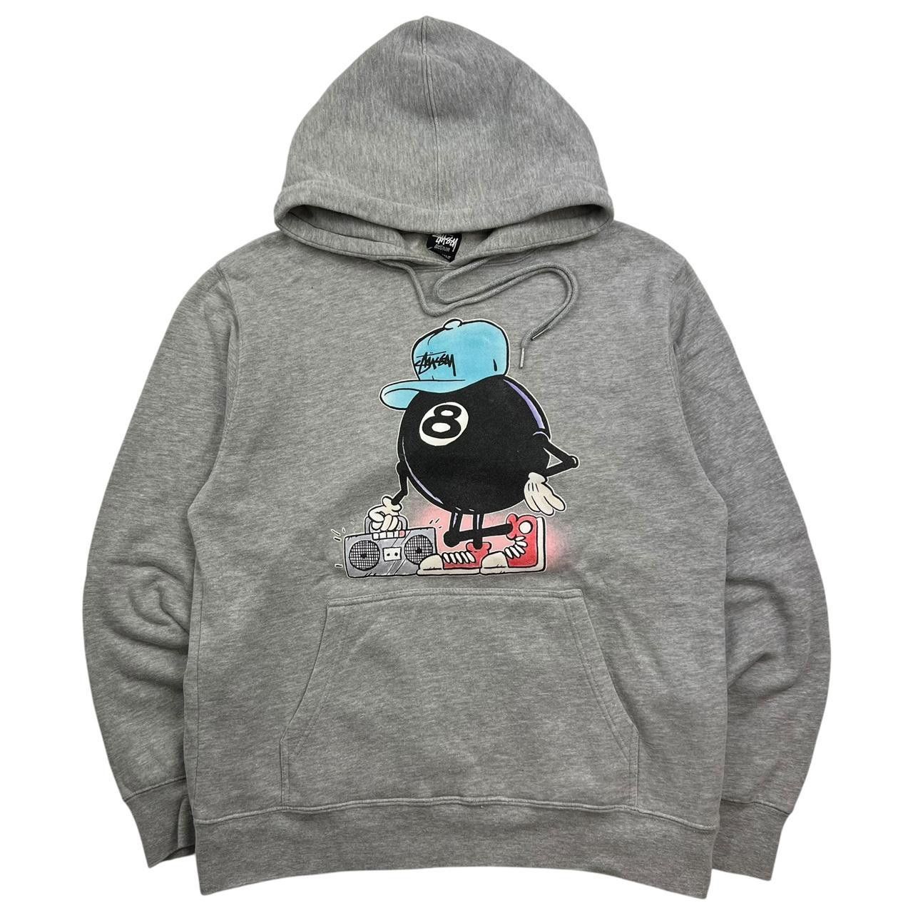 Stussy Vintage Stussy 8 Ball Radio Pullover Hoodie - Medium Size US M / EU 48-50 / 2 - 1 Thumbnail