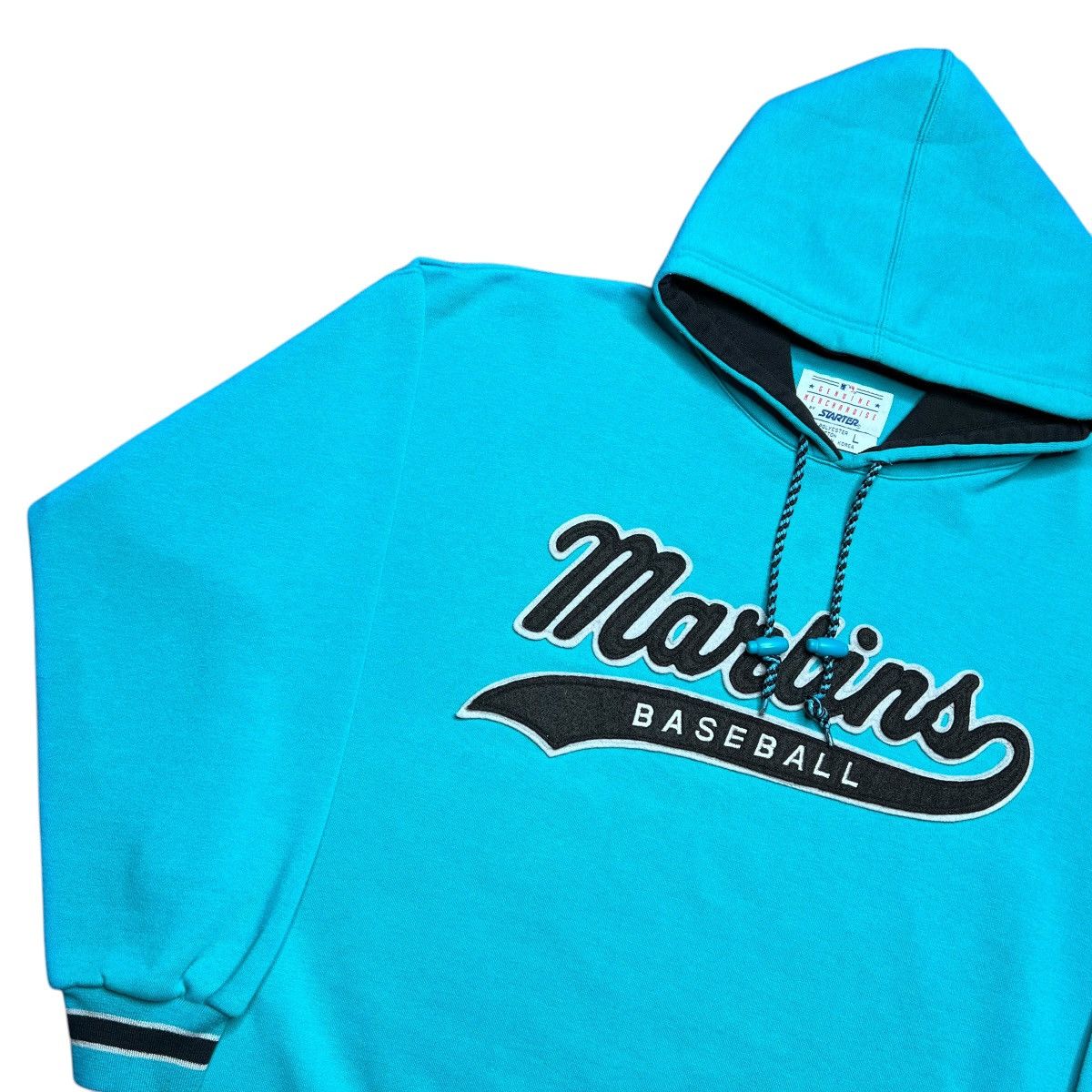 Starter Vintage 1990s MLB Florida Marlins Starter Tailsweep Hoodie Size US L / EU 52-54 / 3 - 15 Thumbnail