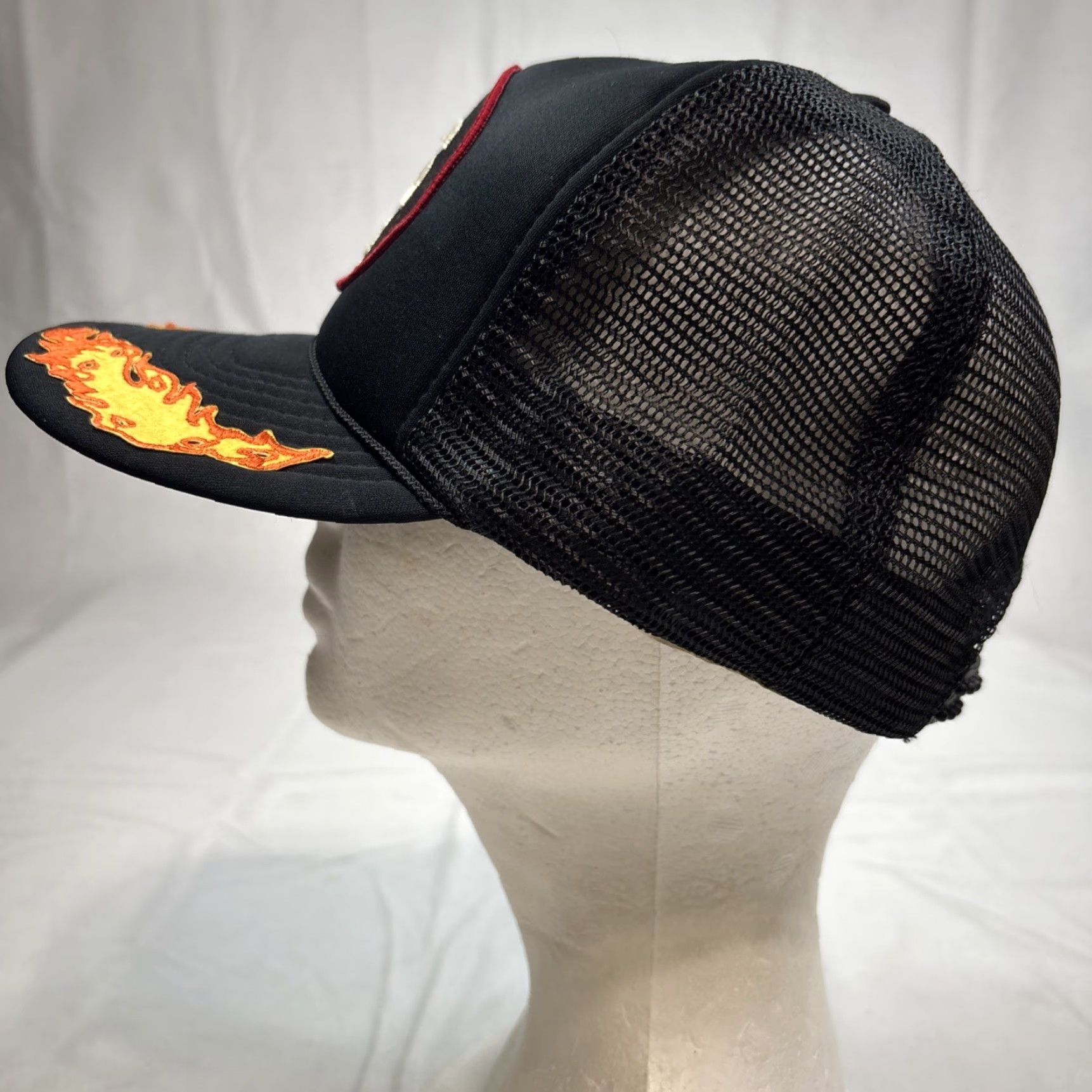 Vintage Chevrolet Trucker Hat SS 454 Patch Black One Size Men Size ONE SIZE - 6 Thumbnail