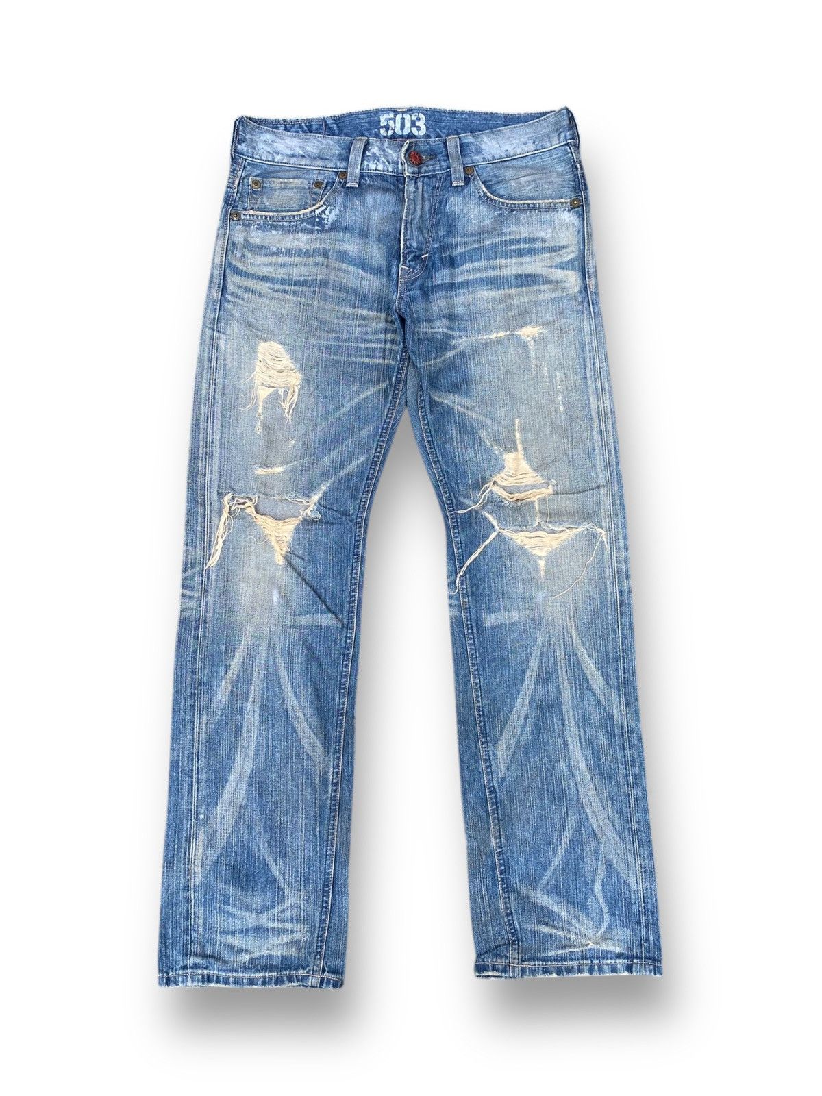 Edwin × Japanese Brand × Vintage Vintage Selvedge Distressed Edwin 503 Denim Jeans. #D8 Size US 34 / EU 50 - 1 Thumbnail