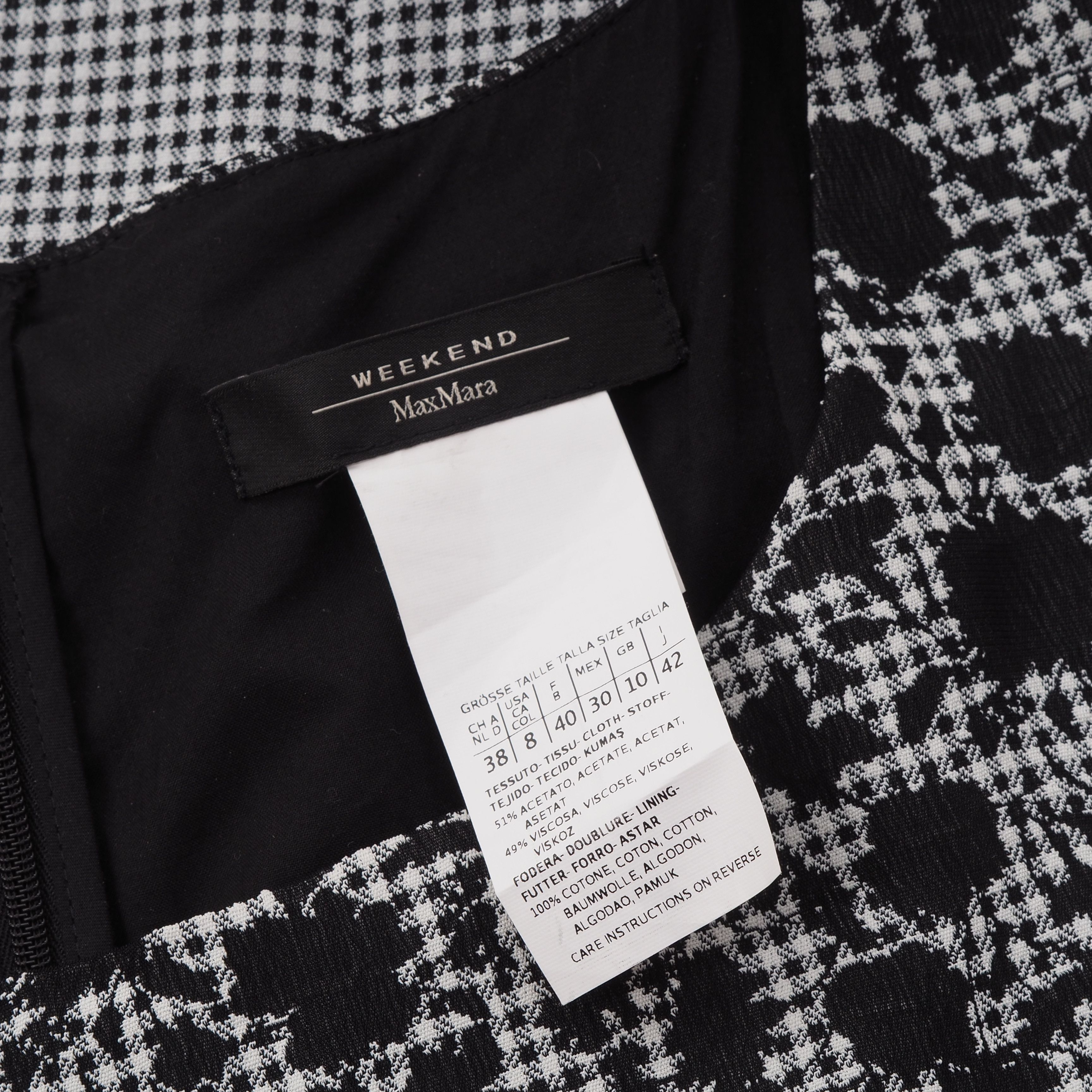 Max Mara × Weekend Max Mara Max Mara Weekend Short Sleeve Sheath Floral Check Dress Size M / US 6-8 / IT 42-44 - 4 Thumbnail