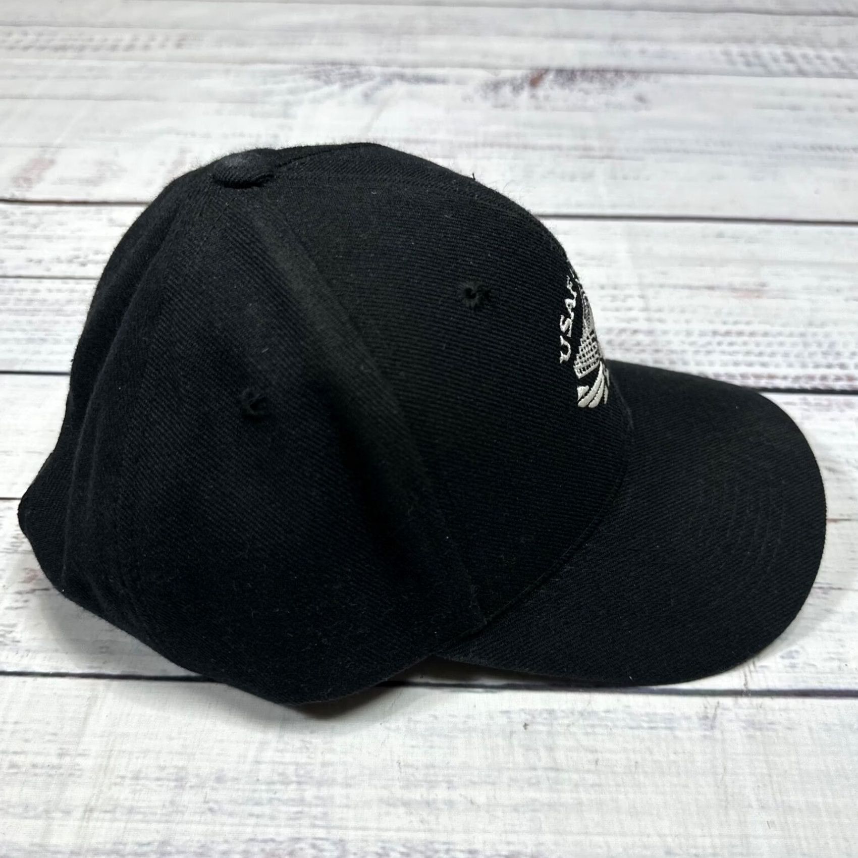 Bally Vintage USAF CMSGT Black Ball Cap Adjustable Baseball Hat One Size Mens Black Cap Size ONE SIZE - 4 Thumbnail