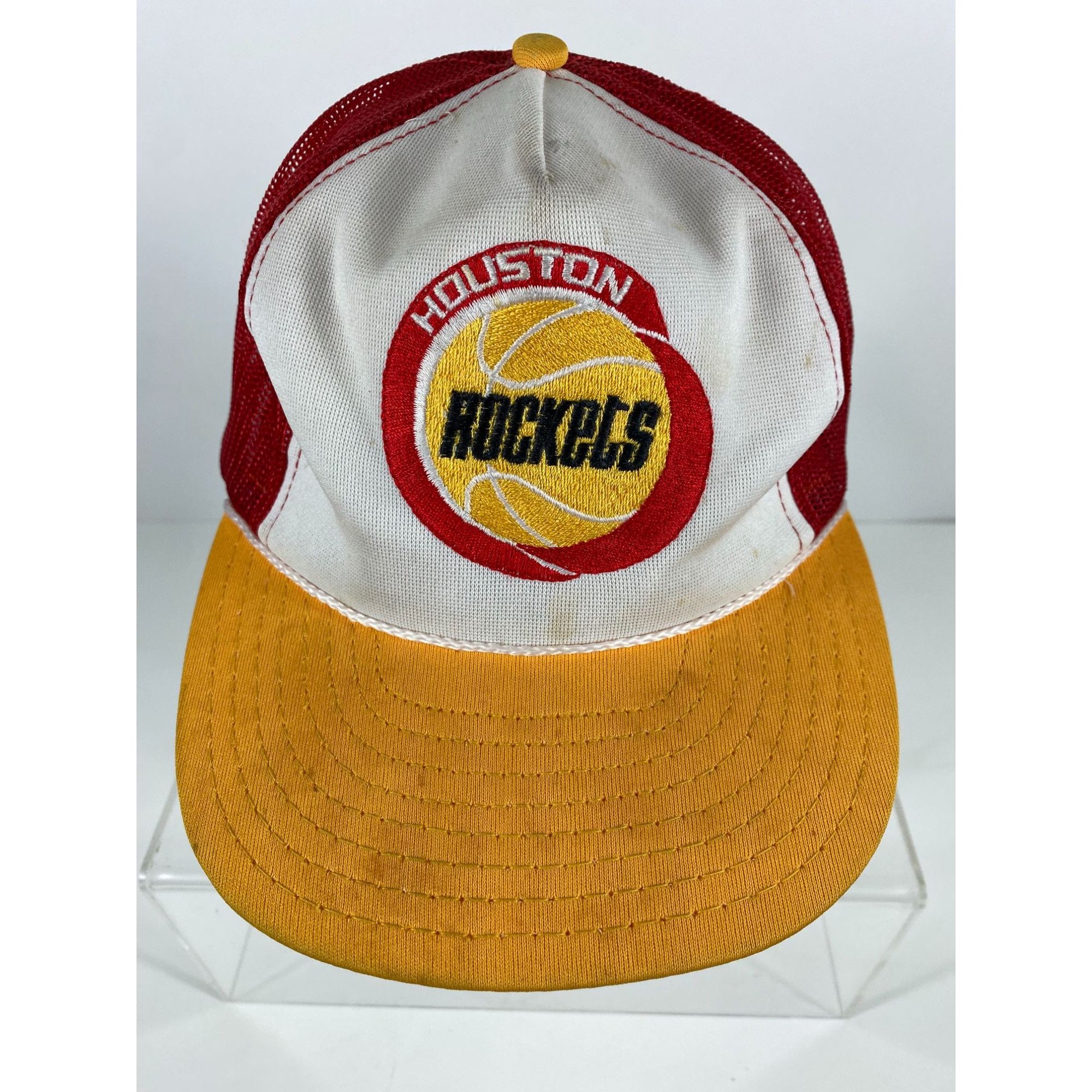 NBA VTG NBA Houston Rockets Embroidered Trucker Mesh Snapback Ha Size ONE SIZE - 1 Thumbnail