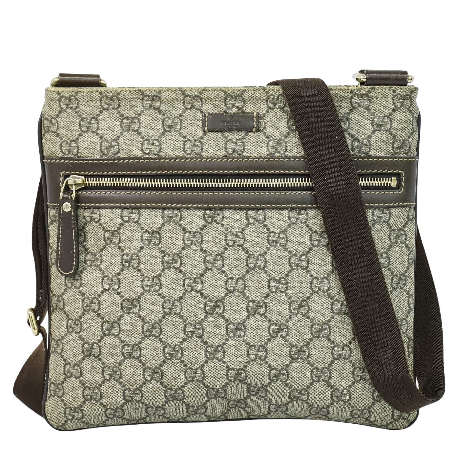 Gucci Supreme Gg Beige Canvas Shoulder Bag (Pre-Owned) Size ONE SIZE - 1 Thumbnail