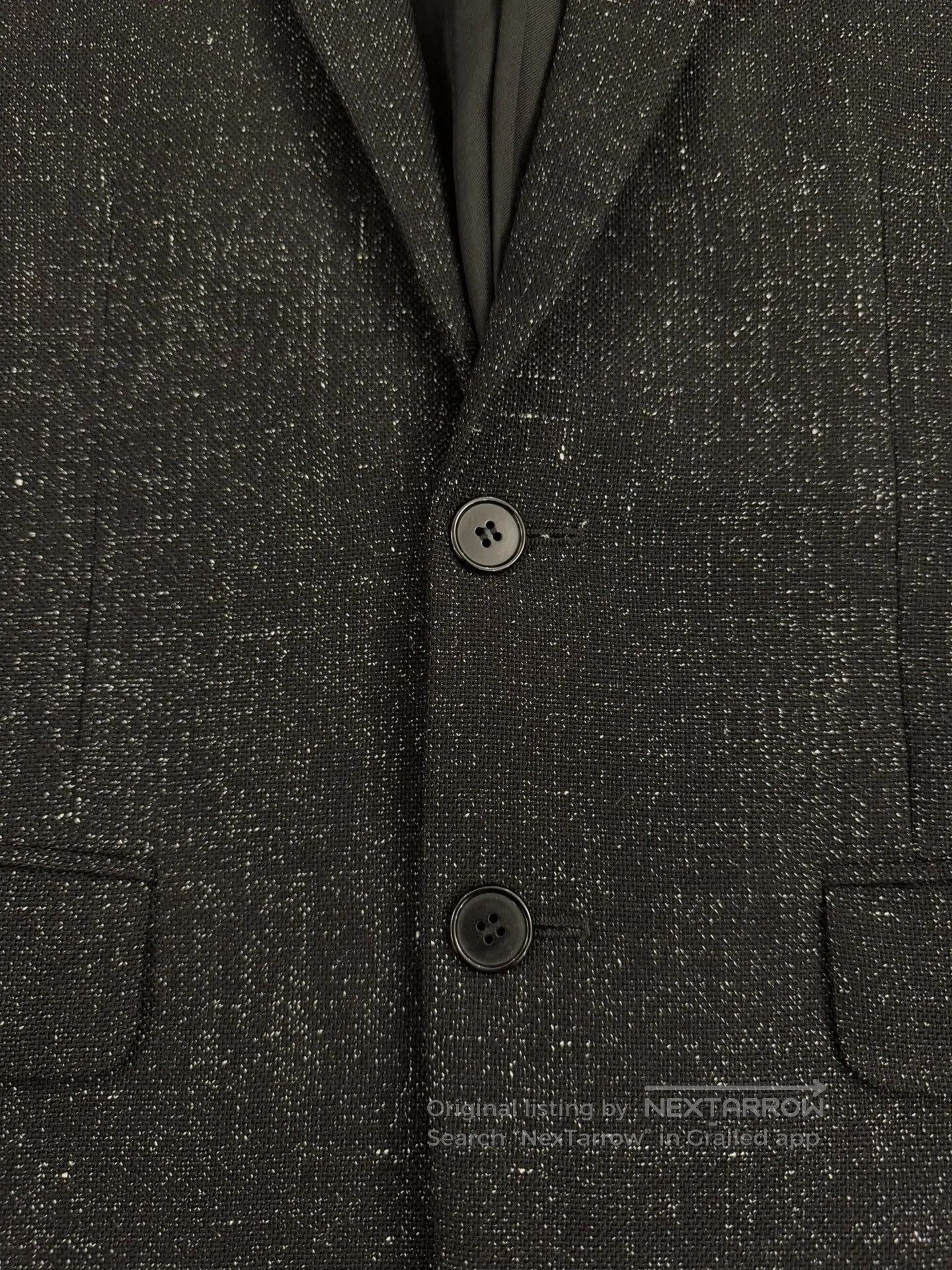 Saint Laurent Paris Saint Laurent Black Wool-Linen Blazer. Size US S / EU 44-46 / 1 - 4 Thumbnail