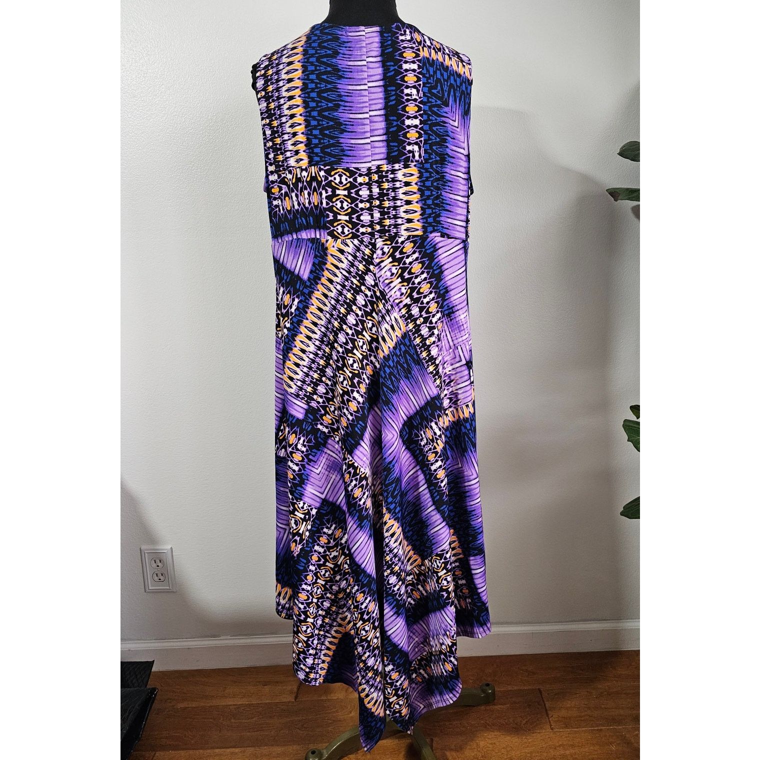 Chicos EUC Chico's Sleeveless Slinky Asymmetric Maxi Dress 3 XL 16 Size XL / US 12-14 / IT 48-50 - 4 Thumbnail