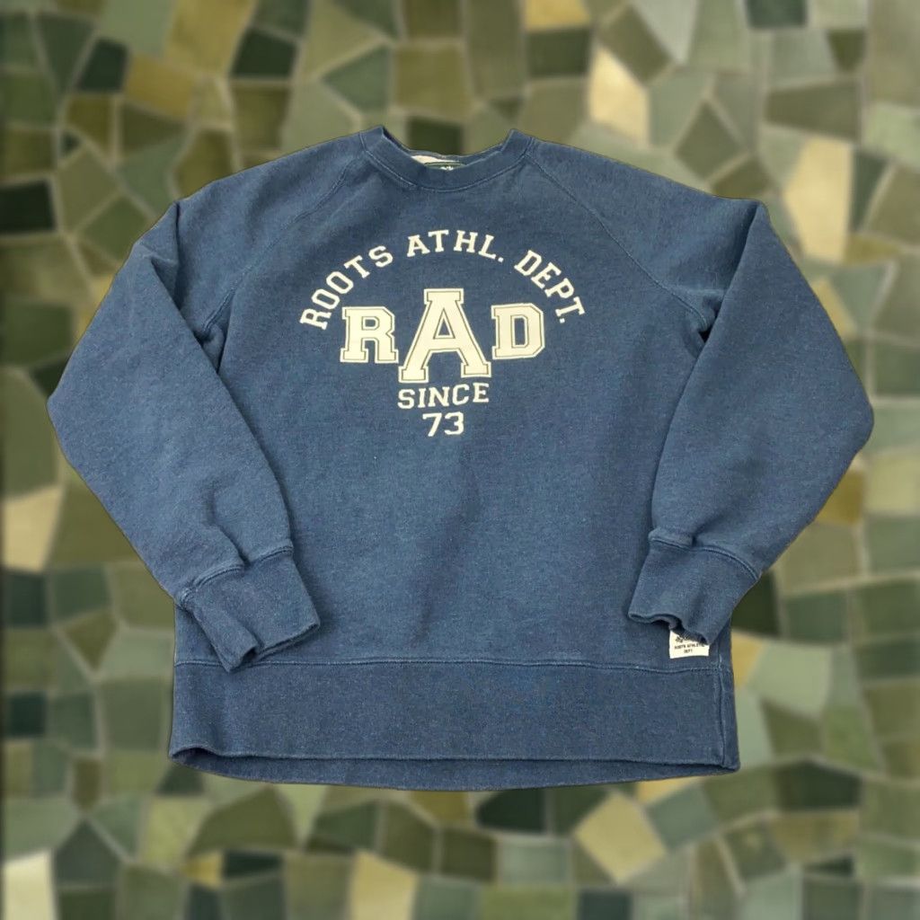Roots Roots Sweatshirt Blue XS Spellout Crew Neck Mens Size US XS / EU 42 / 0 - 1 Thumbnail