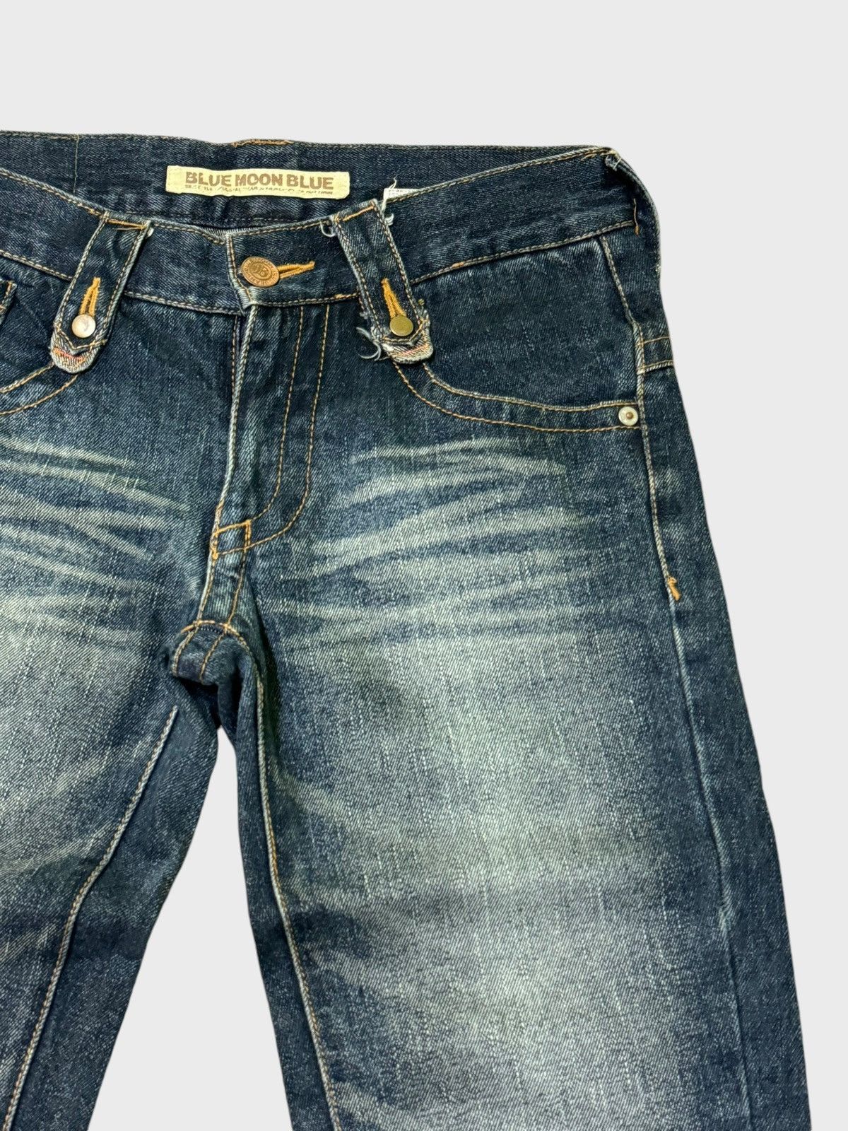 Japanese Brand Vtg BLUE MOON BLUE Surf Style Patches Denim Pant Size US 30 / EU 46 - 5 Thumbnail