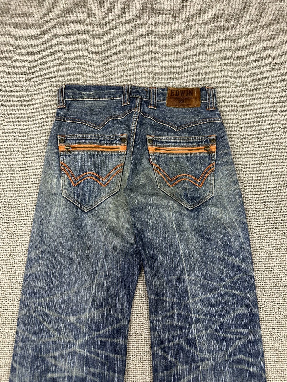Edwin Vintage Edwin Exclusive Faded Thrash Denim 30x30 D768 Size US 30 / EU 46 - 5 Thumbnail
