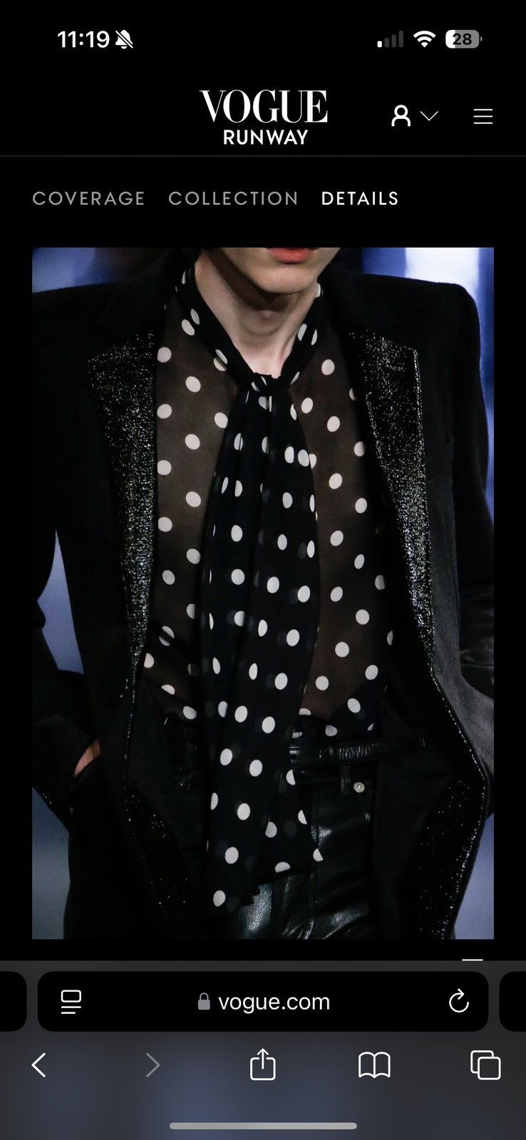 Saint Laurent Paris Saint laurent paris lacquer blazer Size 52R - 3 Thumbnail