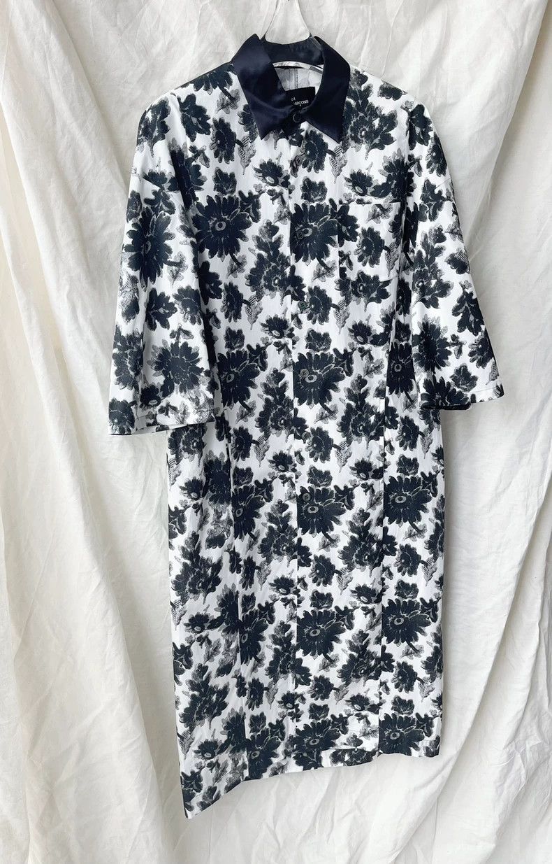 Comme des Garcons Comme Des Garcons Ink Black and White Daisy Sunflower Prin Size S / US 4 / IT 40 - 4 Thumbnail