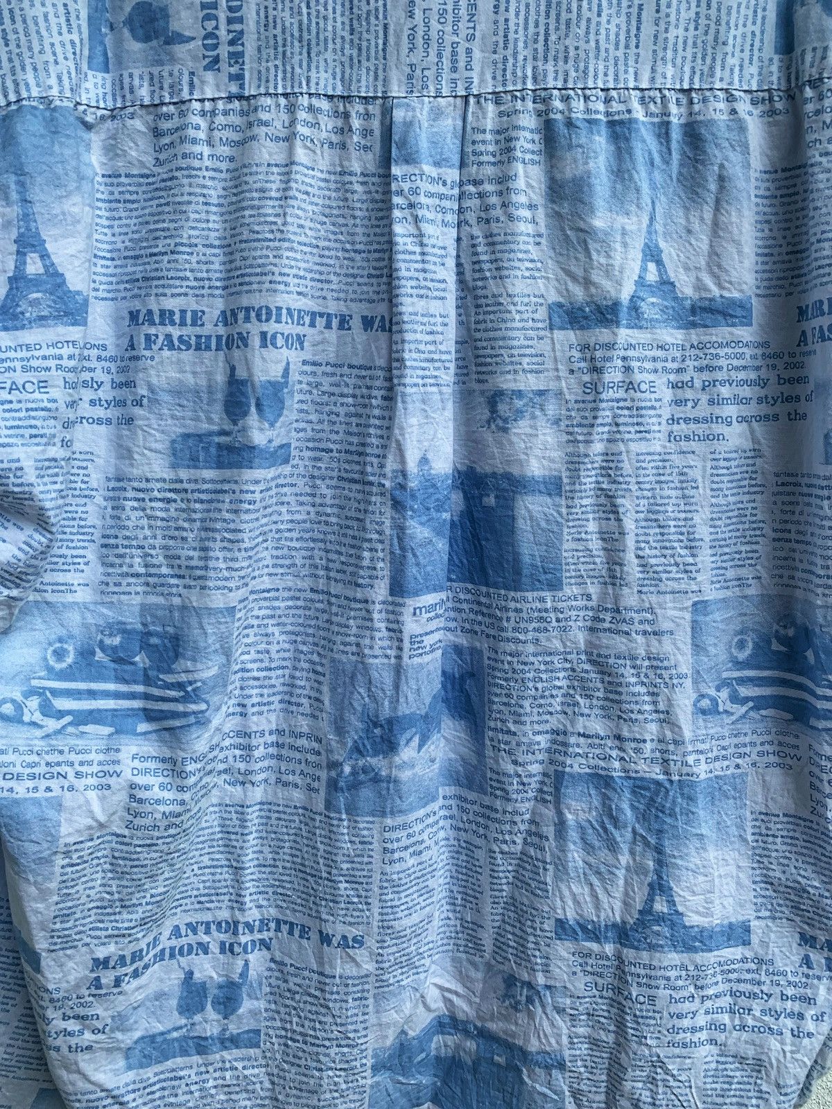 Fashion Victim × Vintage Vintage Longsleeve Newspaper Prints Size US XL / EU 56 / 4 - 8 Thumbnail