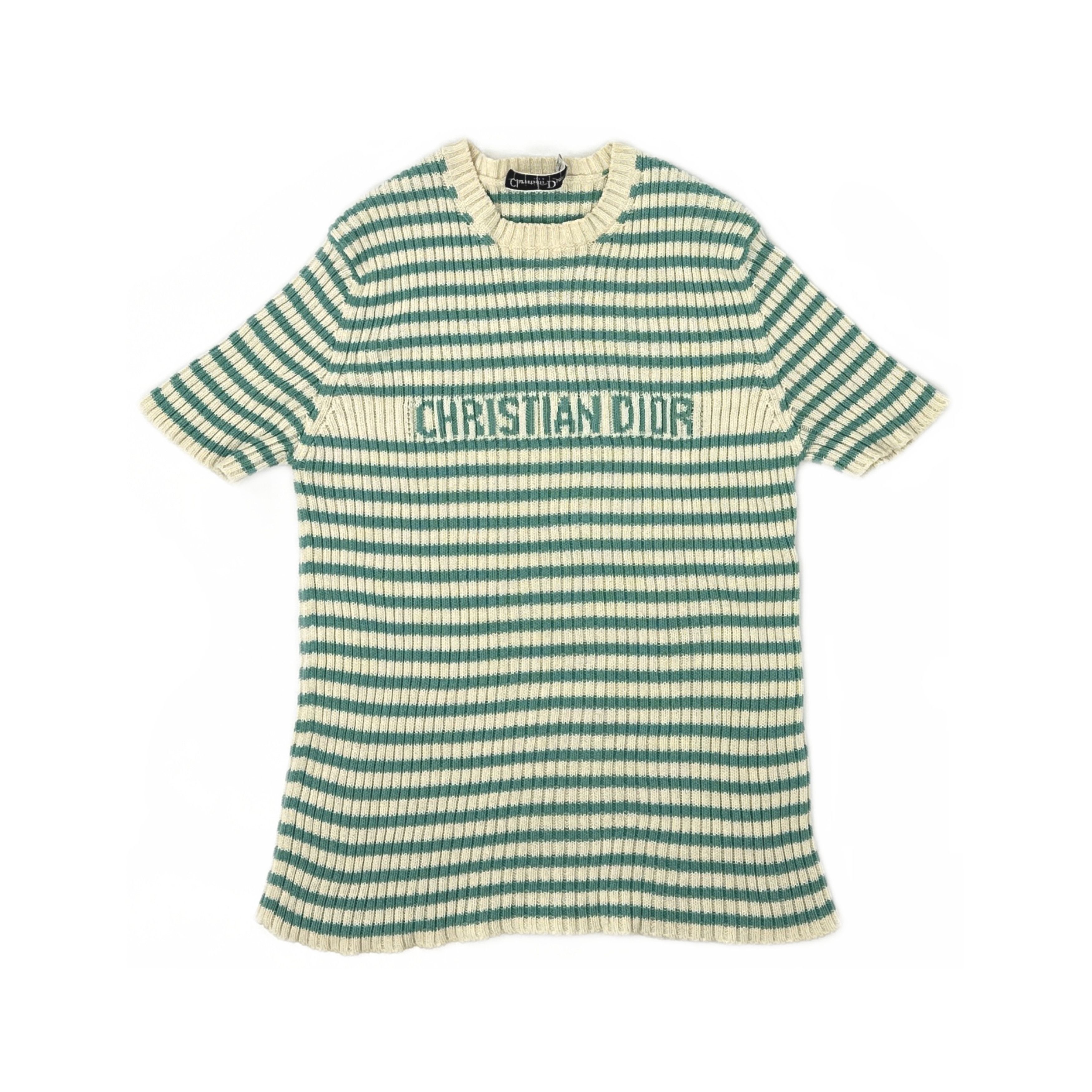 Dior Dior Striped Logo Knit Top Size 40 Size M / US 6-8 / IT 42-44 - 1 Thumbnail
