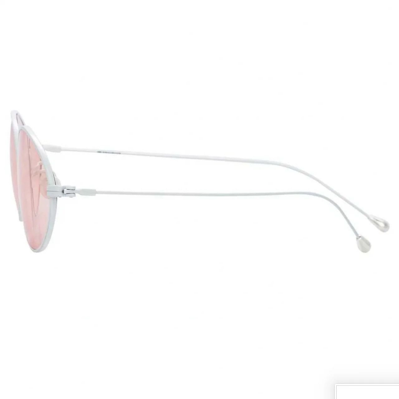 Ann Demeulemeester Ann Demeulemeester Pink Lenses Silver Oval Metal Sunglasses Size ONE SIZE - 3 Thumbnail