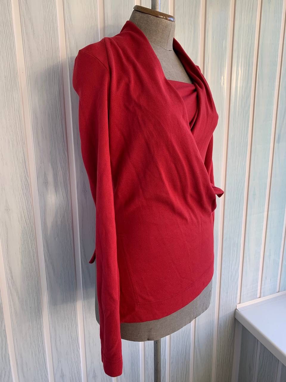 Designer × Vivienne Westwood Vivienne Westwood Anglomania Red Asymmetric Wrap Blouse Size S / US 4 / IT 40 - 3 Thumbnail