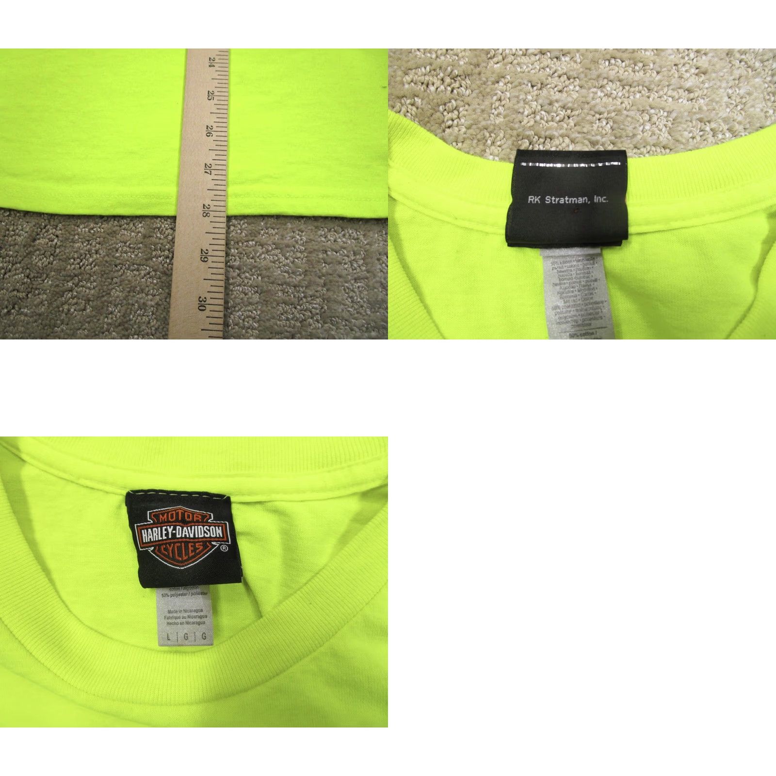 Harley Davidson Harley-Davidson Shirt Mens Large Green Pocket Tee T-Shirt USA 2010-2019 Motorcycle Biker Logo Size US L / EU 52-54 / 3 - 8 Thumbnail