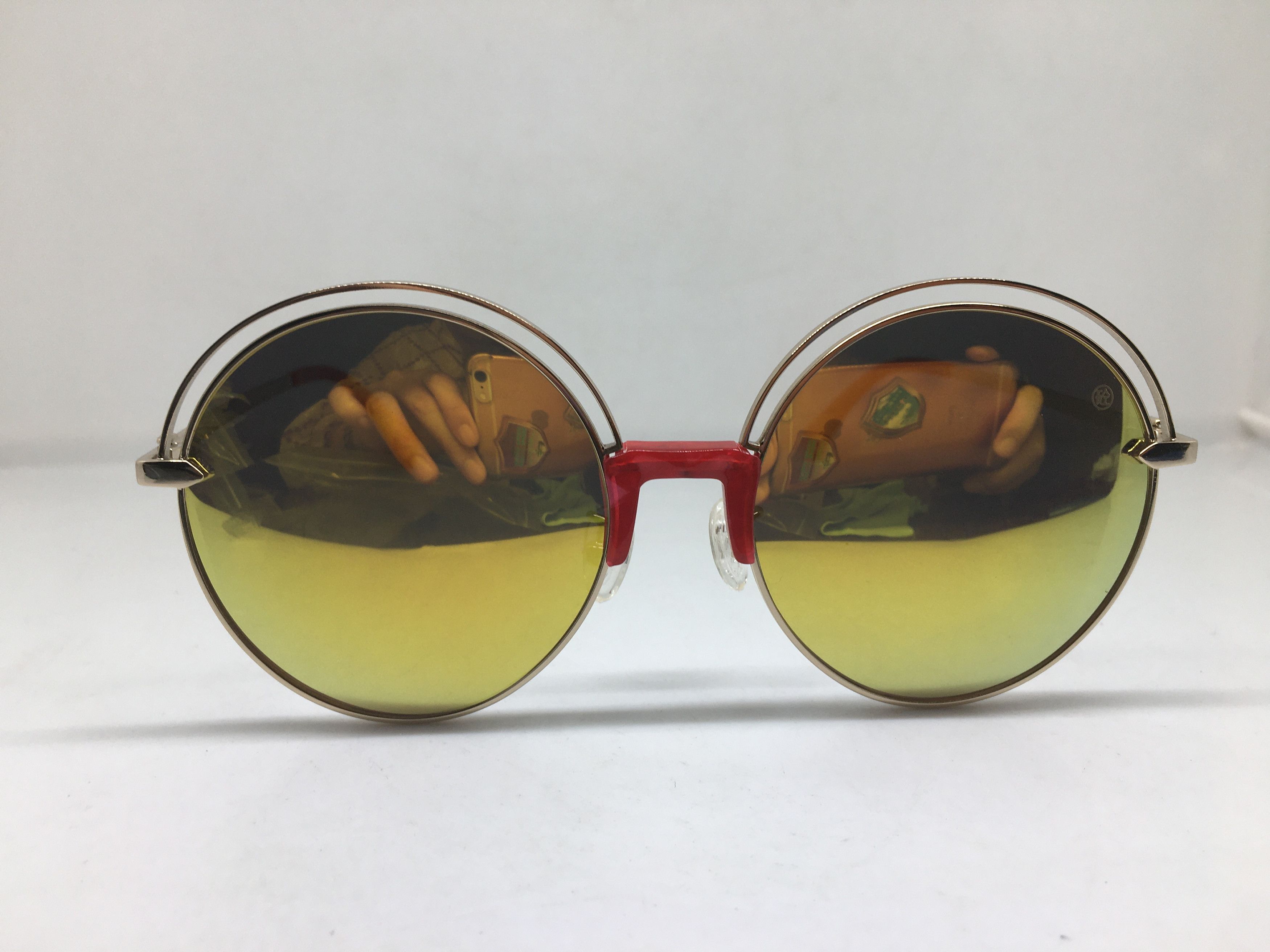 Other Gold Round Sunglasses Frame PIN UP GIRL Size ONE SIZE - 1 Thumbnail