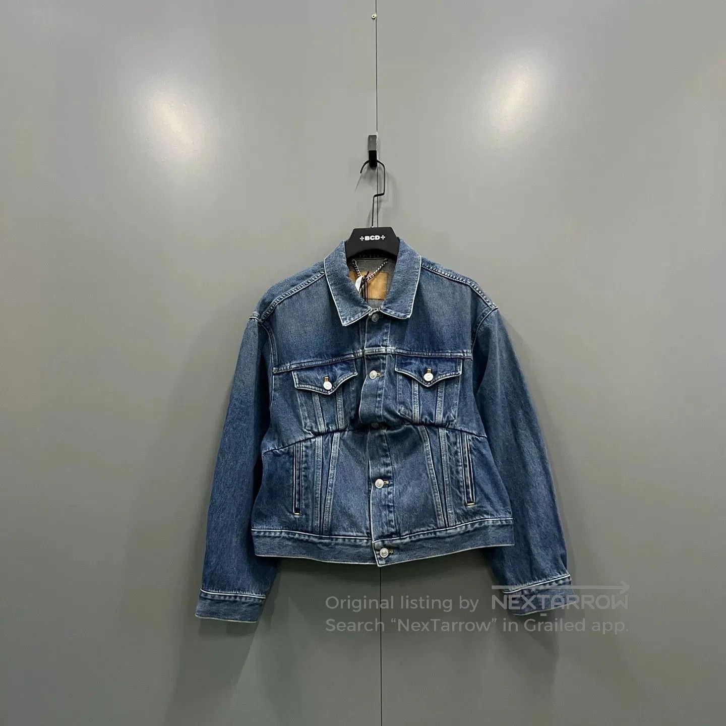 Balenciaga Blue Denim Jacket Size 36.