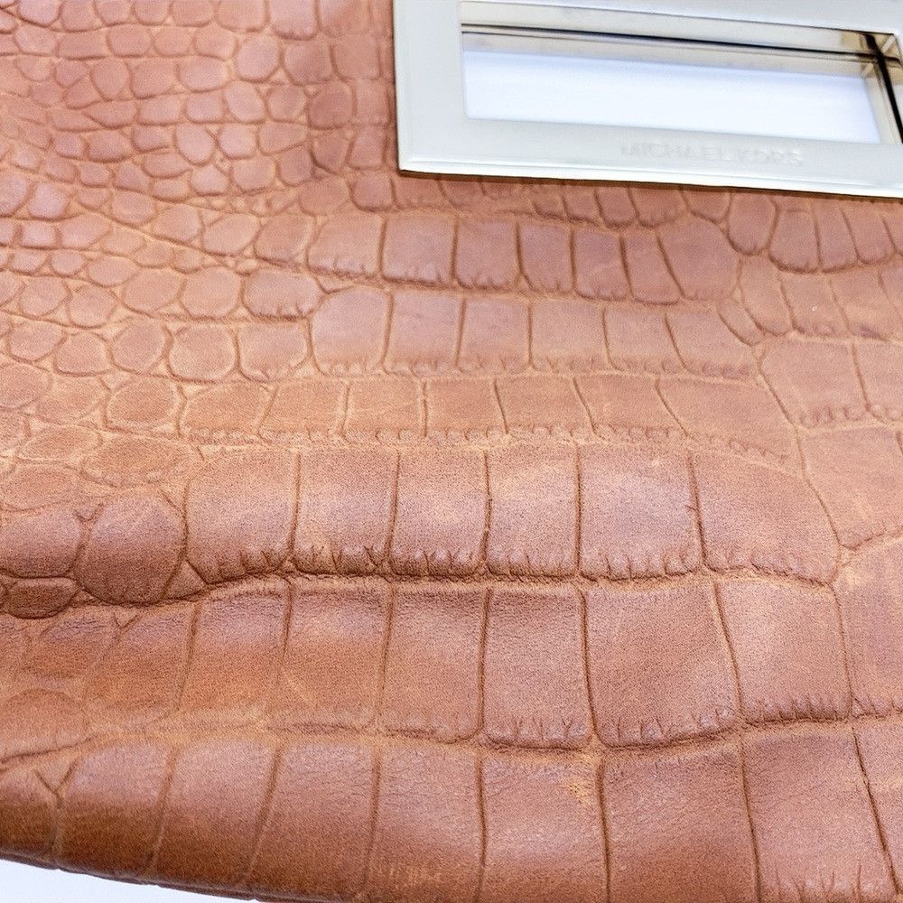 Michael Kors Michael Kors Tan Crocodile-Patterned Wristlet Size ONE SIZE - 16 Thumbnail