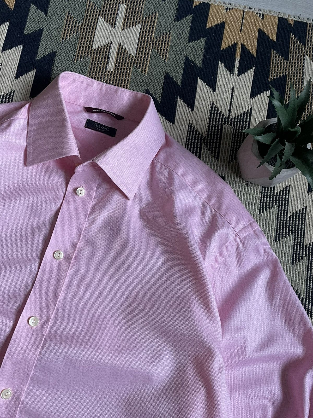 Eton Eton Wrinklefree Cotton Button Up Shirt Size US XL / EU 56 / 4 - 5 Thumbnail