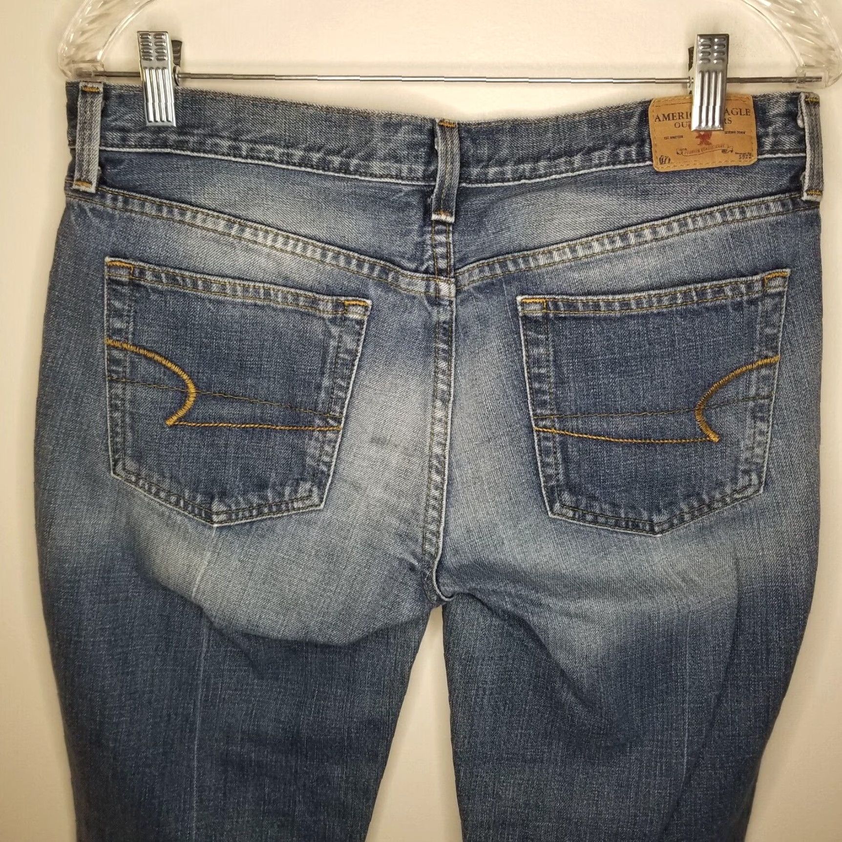 American Eagle Outfitters American Eagle Women's Straight Blue Hipster Jeans Size 8 Regular Size 30" / US 8 / IT 44 - 5 Thumbnail