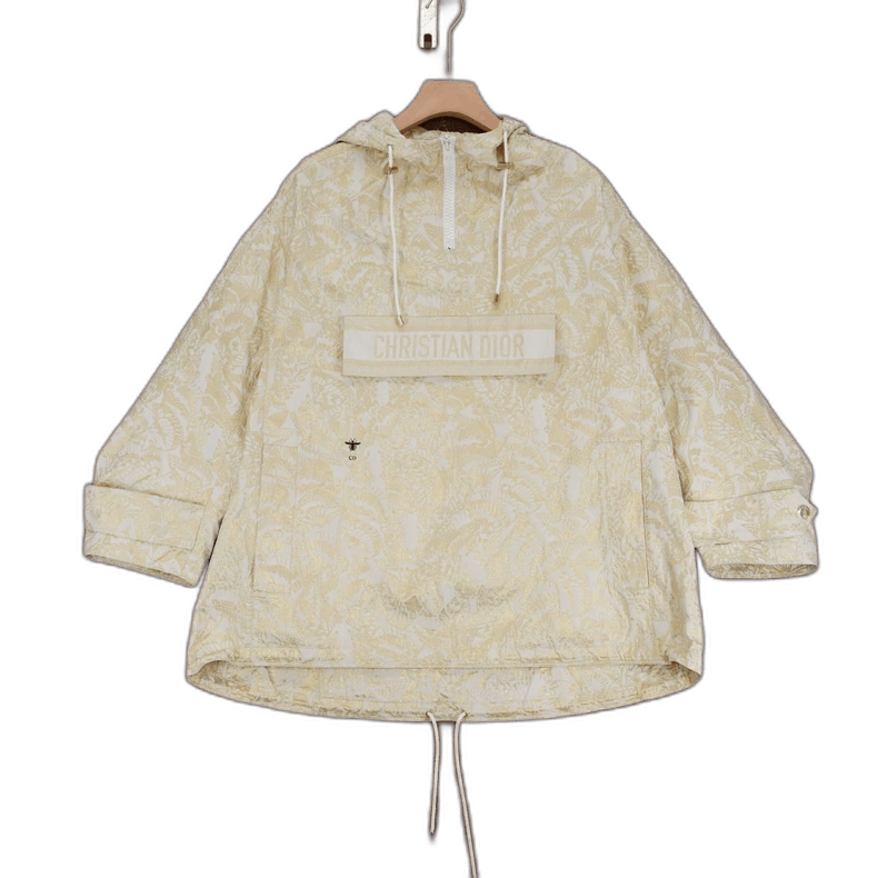 Dior Dior Gold Floral Print Hooded Jacket Size US XS / EU 42 / 0 - 1 Thumbnail