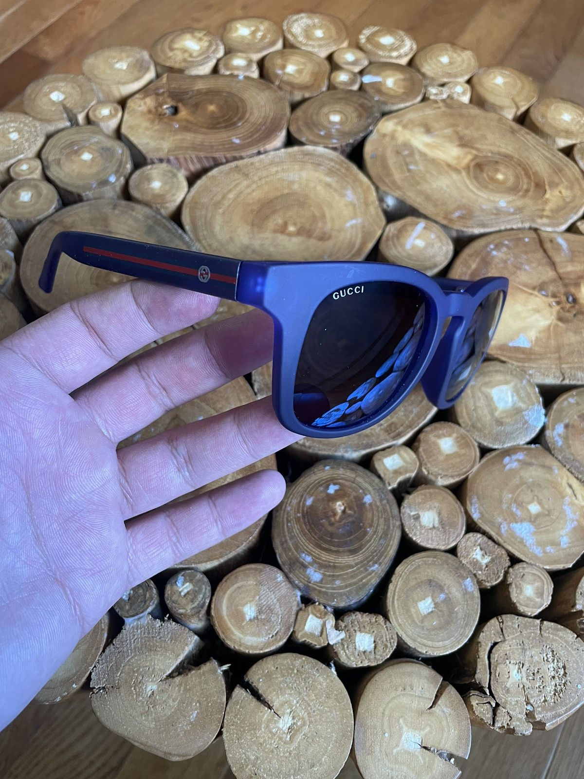 image of Gucci Unisex Sport Shades in Blue, Men's