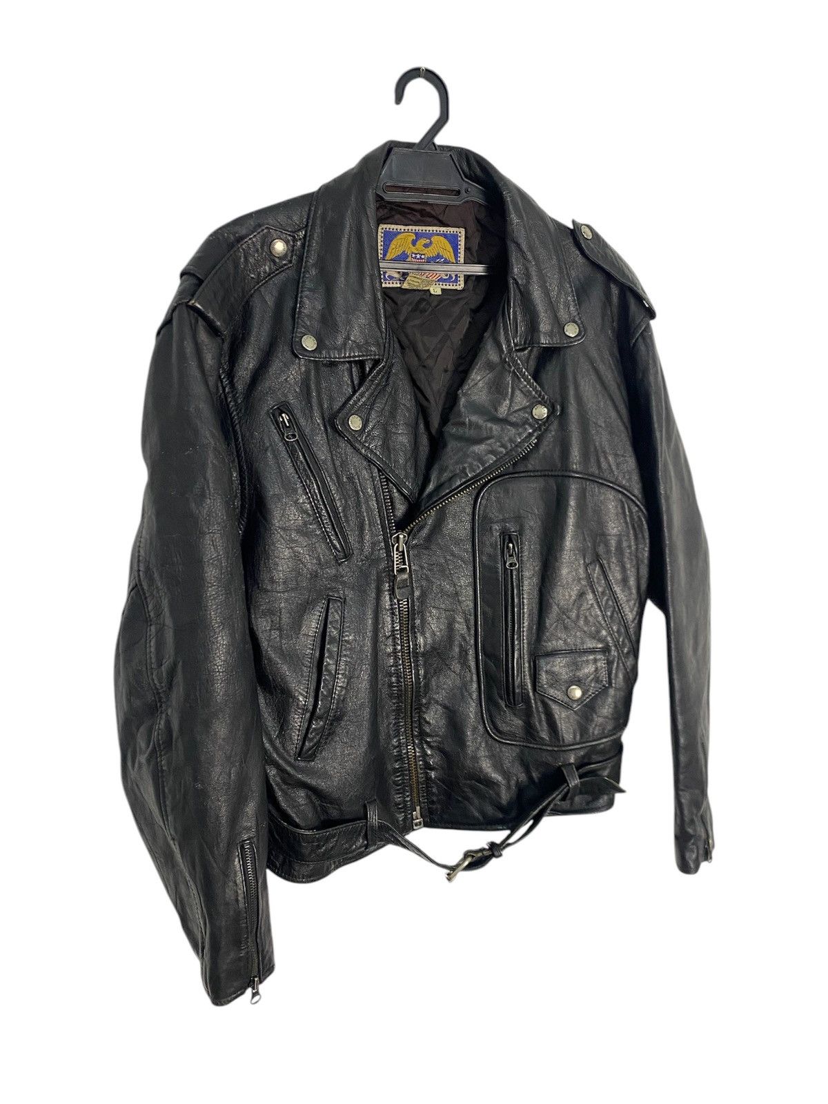 Avirex × Kadoya AVIREX USA ASYMMETRICAL JACKET GENUINE LEATHER Size US L / EU 52-54 / 3 - 2 Thumbnail