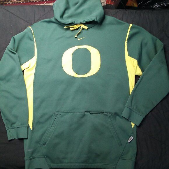 NCAA × Nike × Vintage Vintage Nike Oregon Ducks Hoodie Sweatshirt Mid Swoosh Size US M / EU 48-50 / 2 - 2 Thumbnail