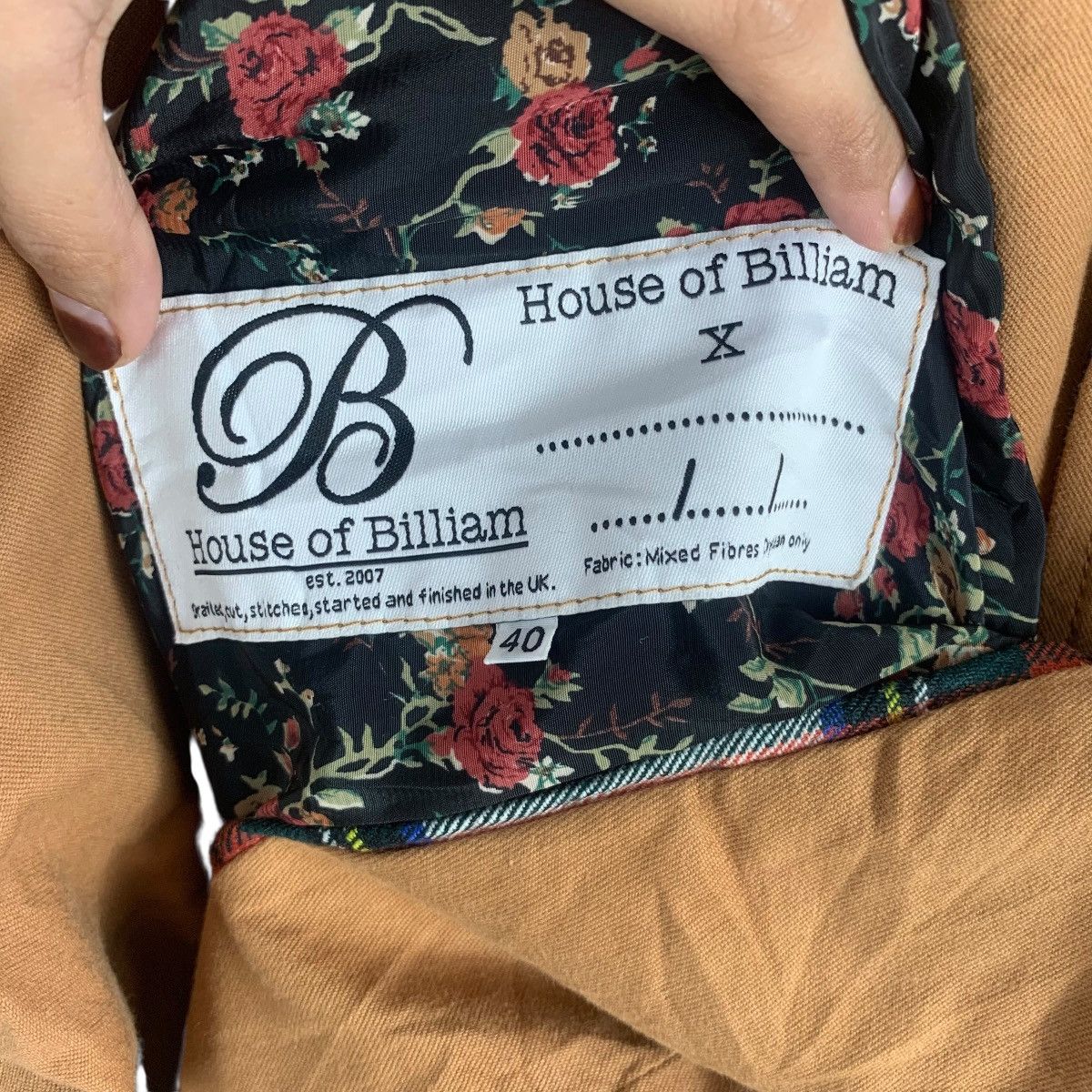 Vintage HOUSE OF BILLIAM UK Floral Reversible Varsity Bomber Jacket Size M / US 6-8 / IT 42-44 - 6 Thumbnail