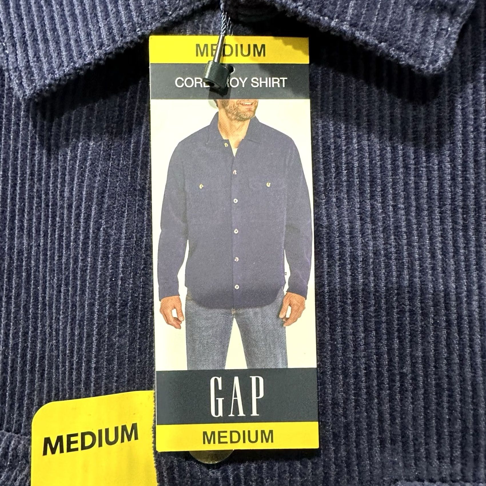 Gap Gap Shirt Mens Medium Navy Blue Corduroy Long Sleeve Button Up NWT Size US M / EU 48-50 / 2 - 4 Thumbnail