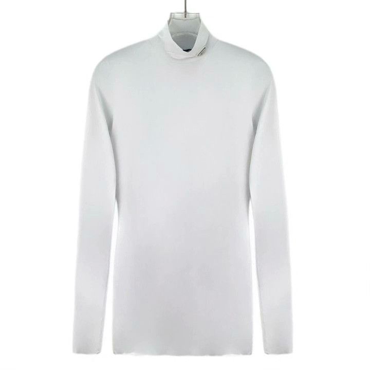 Prada Prada 2022 White Triangle Logo Turtleneck T-Shirt Size S / US 4 / IT 40 - 1 Thumbnail